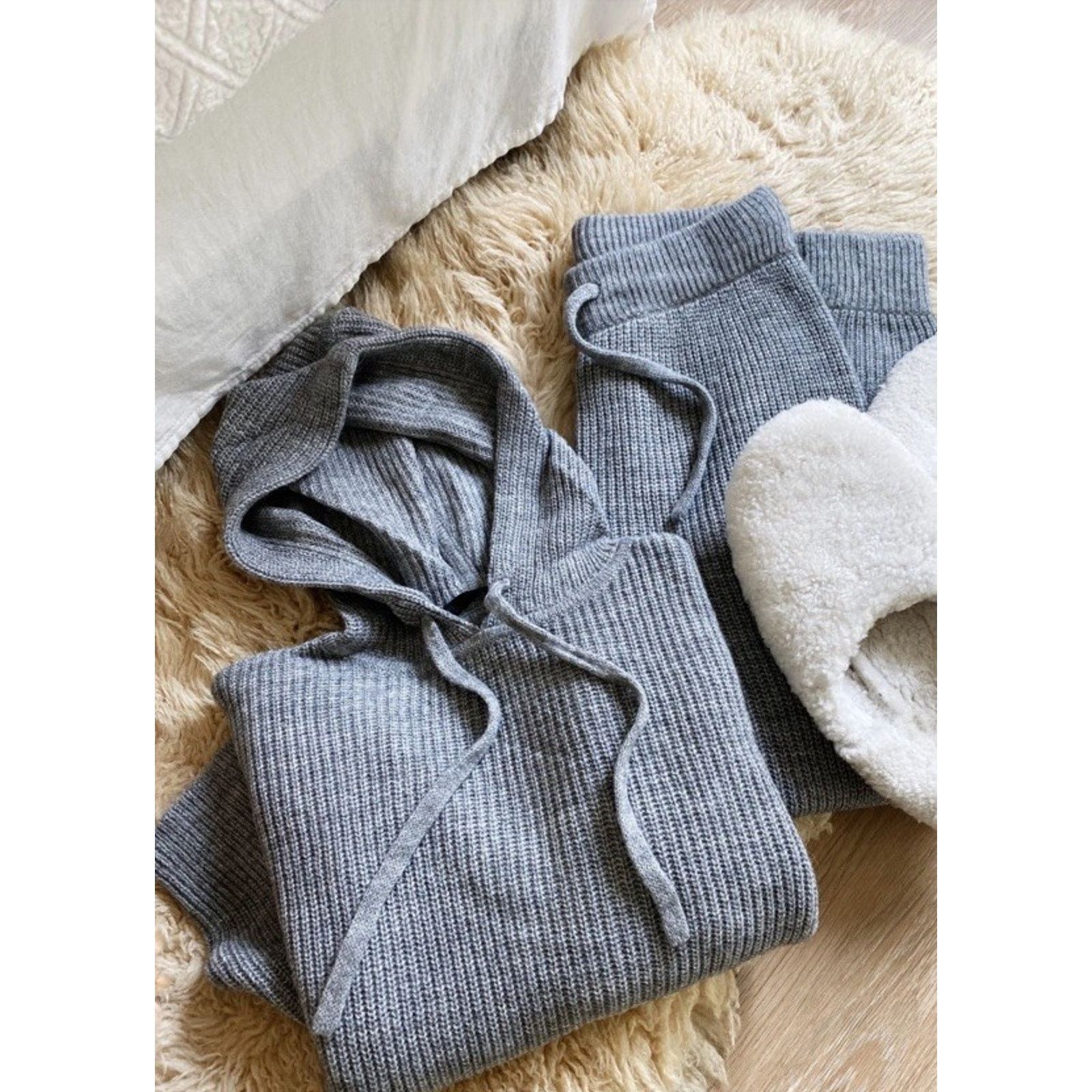 Kayden K Jenni Kayne Wool Alpaca Knit Set Gray Size M A001059 Size M / US 6-8 / IT 42-44 - 2 Thumbnail