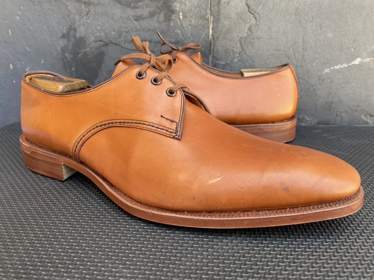 image of Trickers Mint Vintage Tricker's Tan England Plain Toe Blucher Bench Shoes in Brown, Men's (Size 14)