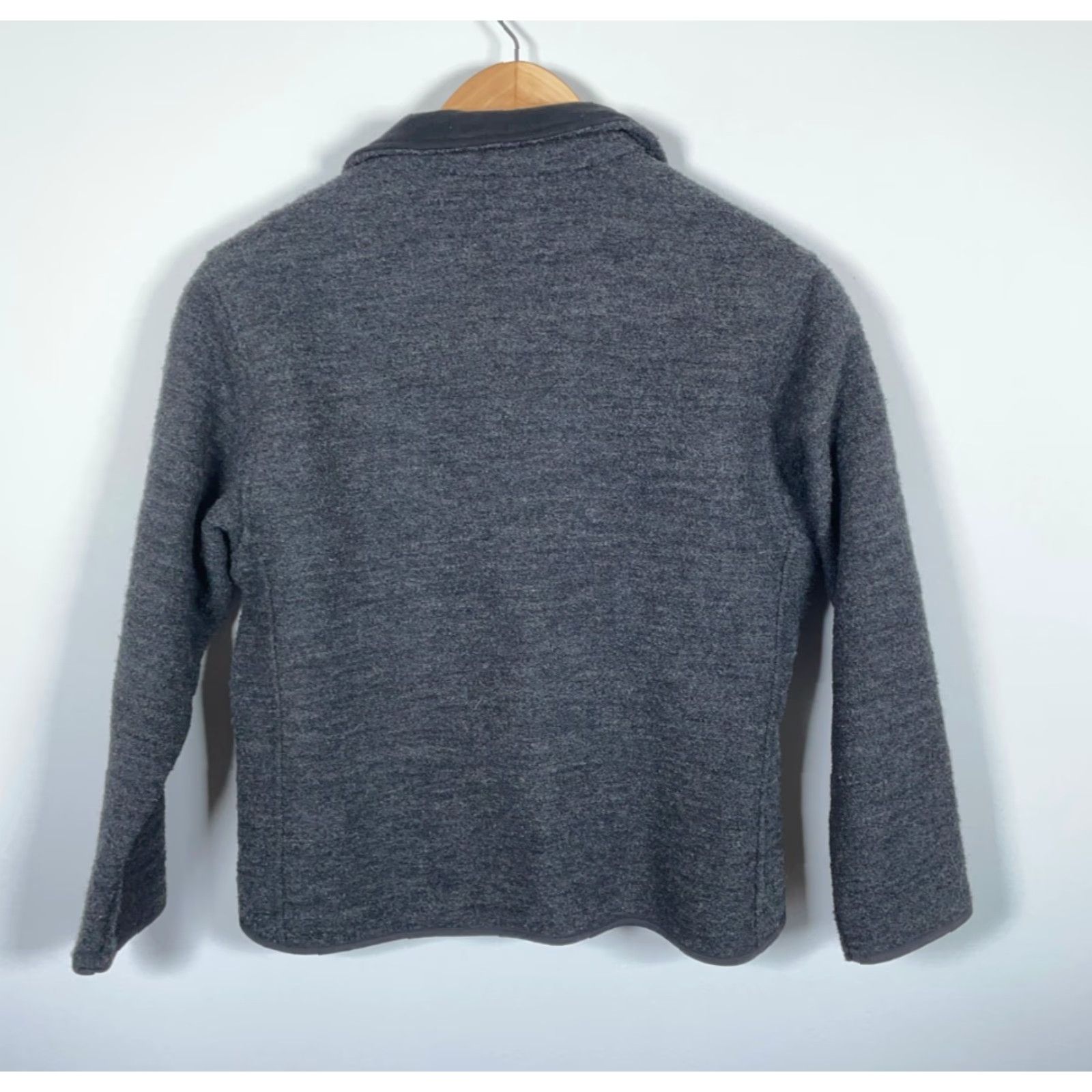 Vintage VINTAGE Woolrich Jacket Women’s Medium Dark Gray Zip Up Unlined Boiled Wool USA Made Regular Fit Pockets Full Zip 90s Outdoor Size M / US 6-8 / IT 42-44 - 2 Thumbnail