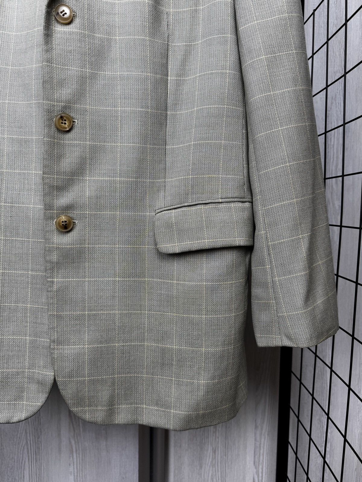 Yves Saint Laurent Yves Saint Laurent vintage checkered 3 button blazer Size 44R - 4 Thumbnail