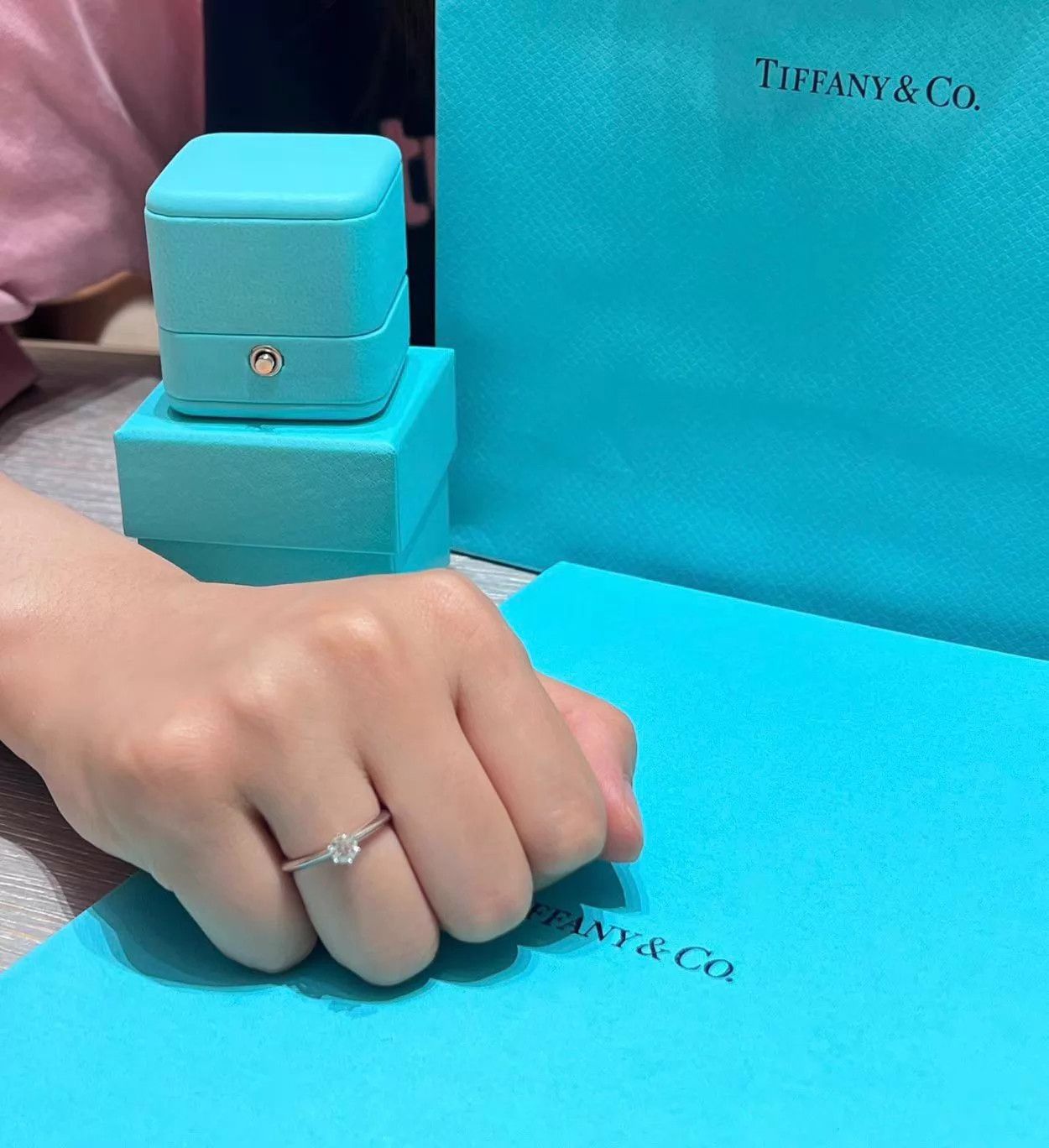 Tiffany & Co. Tiffany & Co. 24pt Diamond Ring Pt950 Size51 Box M984 Size ONE SIZE - 9 Thumbnail