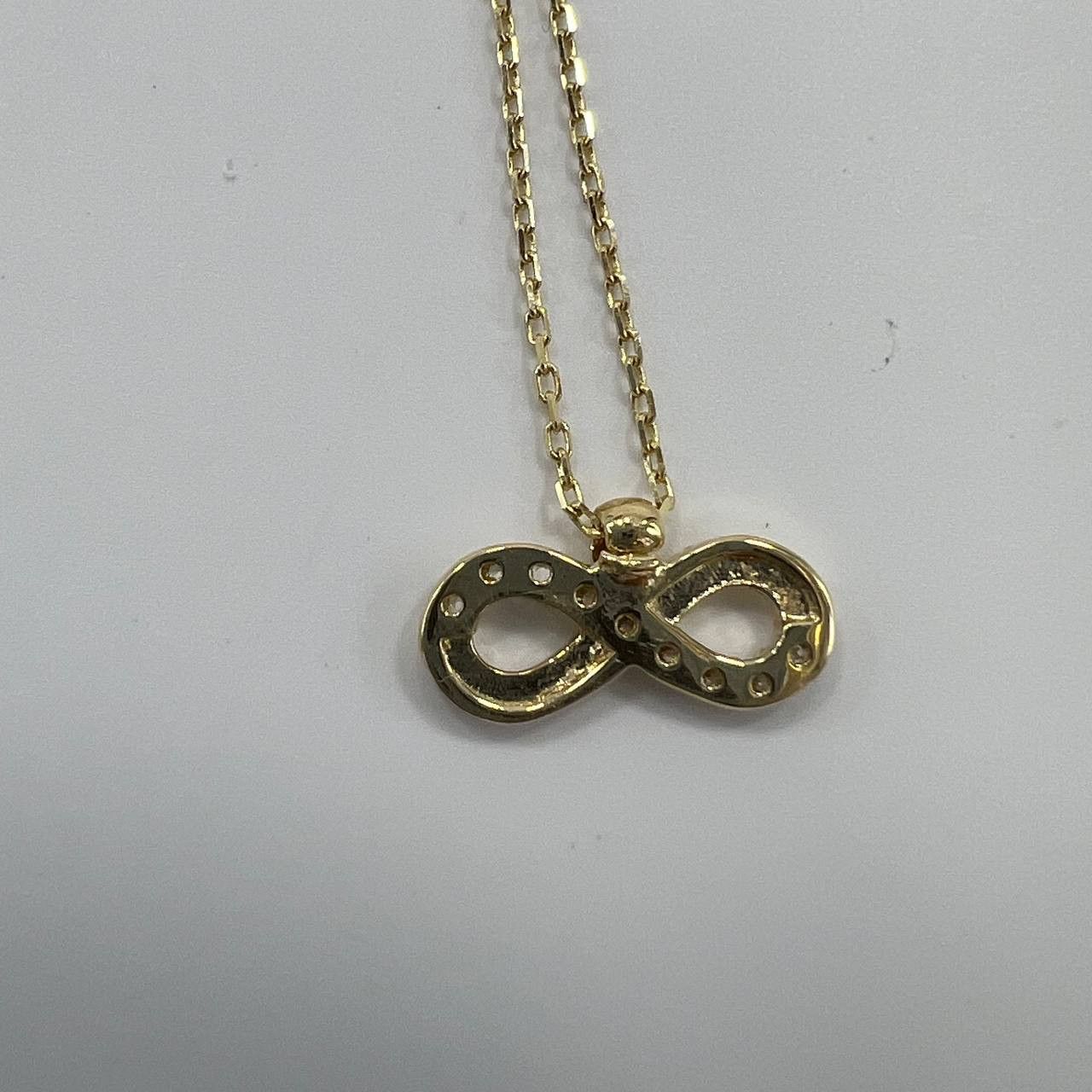 Other New Elegant 14K Solid Gold Necklace – Infinity Pendant 1.6g Size ONE SIZE - 3 Thumbnail