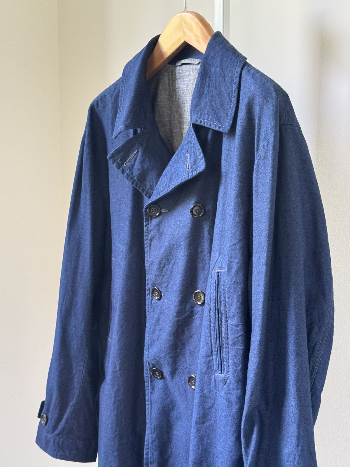 45rpm Indigo Dyed Double Breasted Coat Size US L / EU 52-54 / 3 - 2 Thumbnail