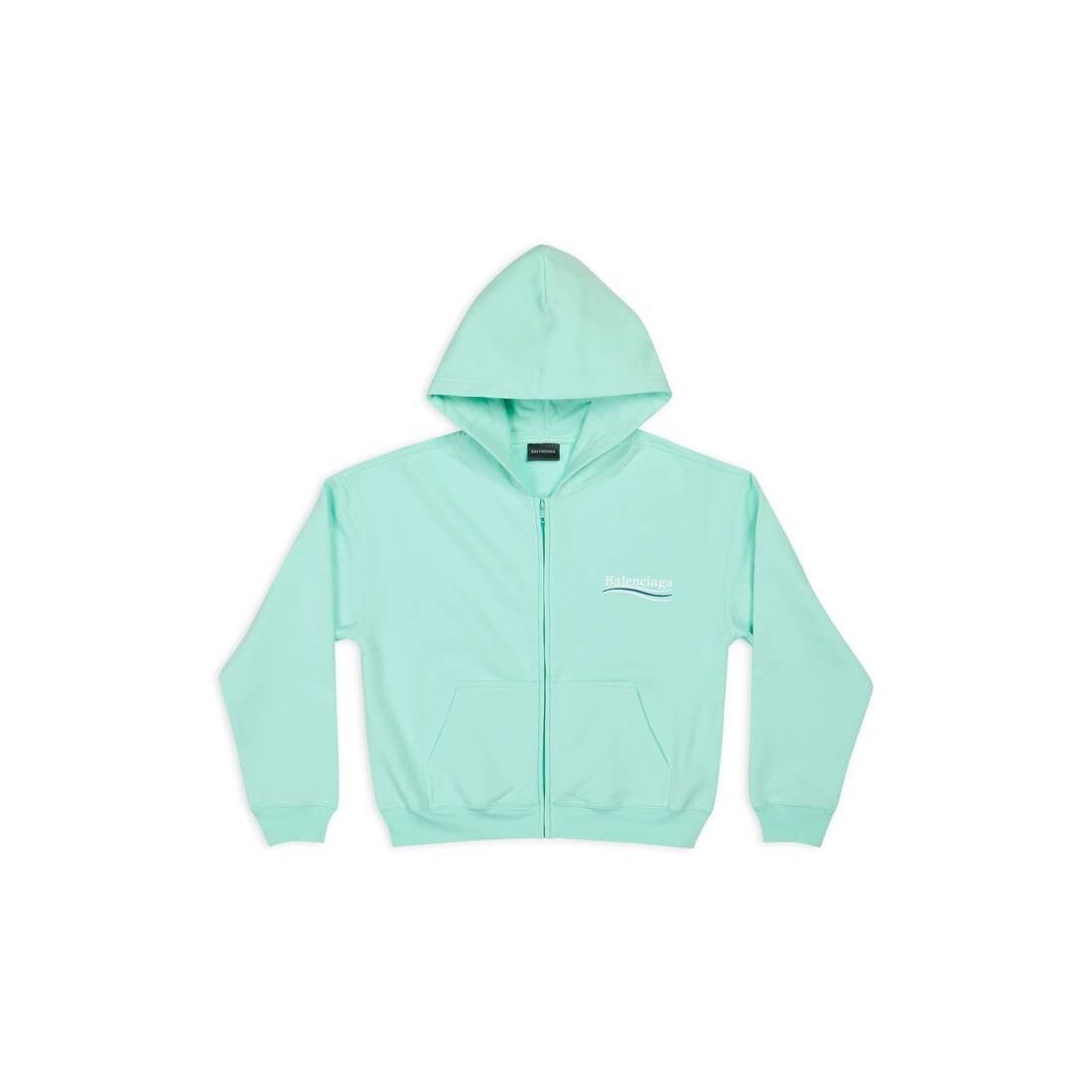 Balenciaga o1bcso1str0525 Political Campaign Zip-Up Hoodie Small Fit Size XL / US 12-14 / IT 48-50 - 1 Thumbnail