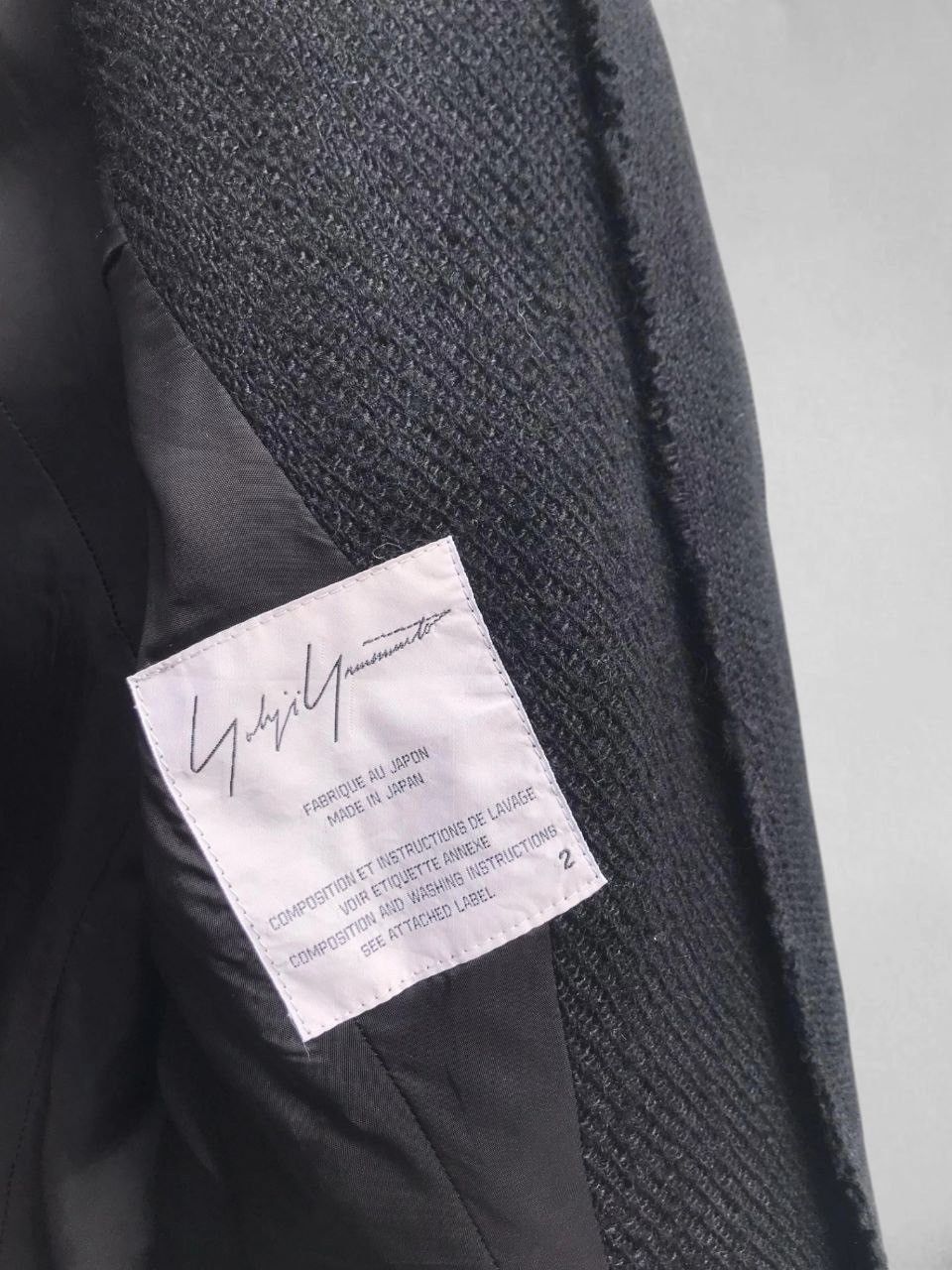 Yohji Yamamoto AW08 Runway Unfinished High Gauge Long Neck Jacket Size M / US 6-8 / IT 42-44 - 15 Thumbnail