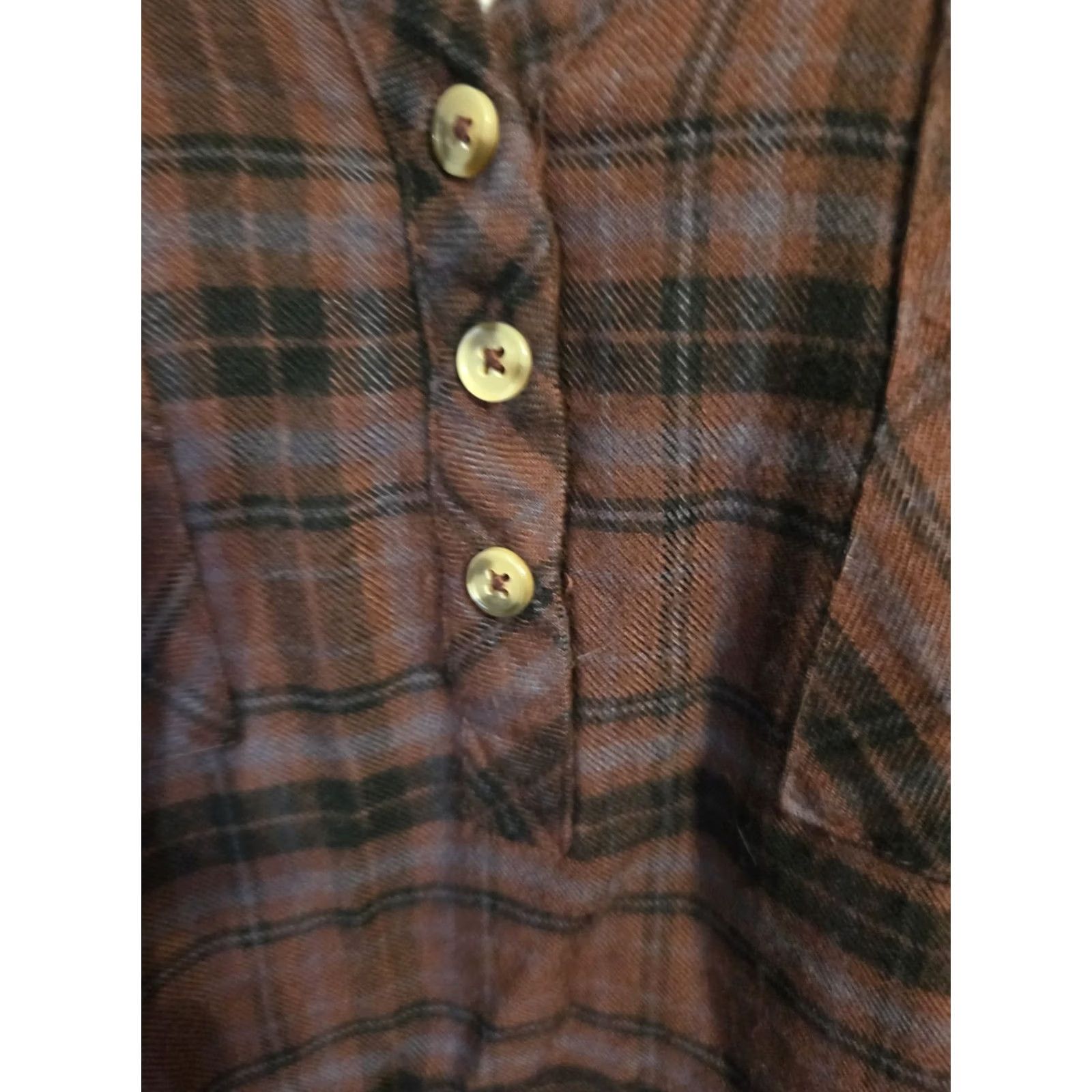 Torrid Torrid Harper Burgundy Plaid Long Sleeve Tunic Shirt 1X Women Size XL / US 12-14 / IT 48-50 - 3 Thumbnail