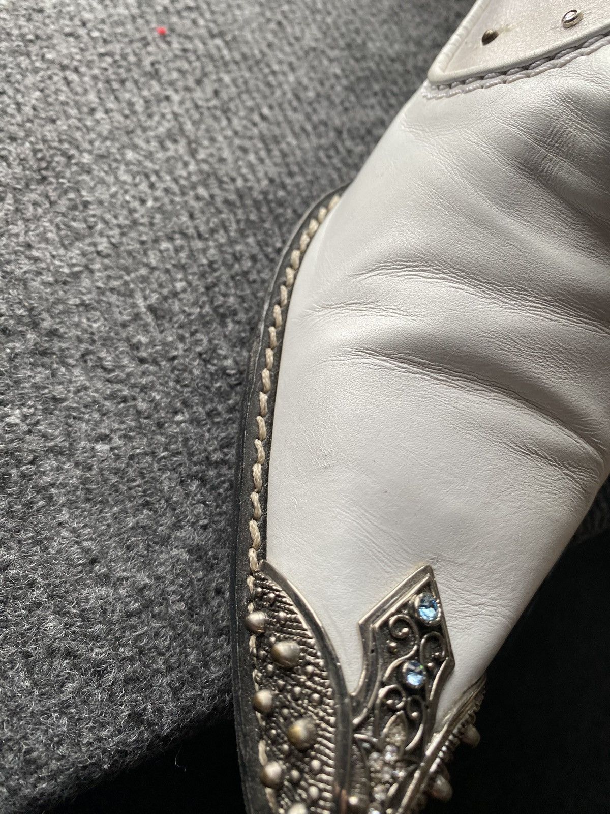 Other 🔥Vicini Italy Leather White Boots Vintage Luxury women 40 Size US 10 / IT 40 - 8 Thumbnail