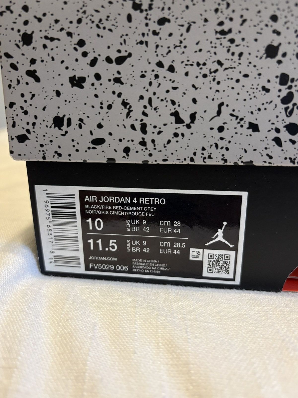 Jordan Brand Nike Air Jordan 4 Retro Bred Reimagined Size US 10 / EU 43 - 2 Thumbnail