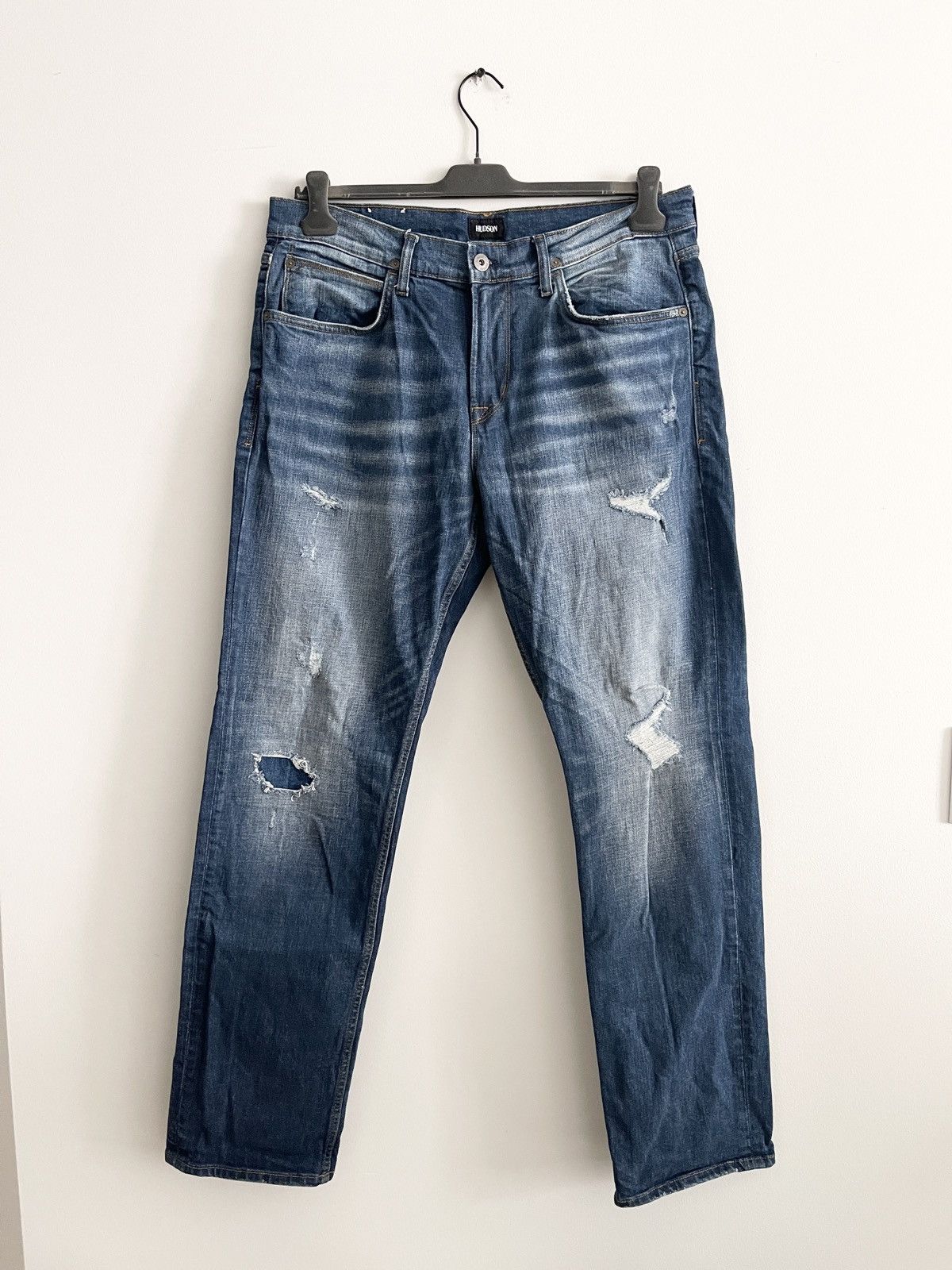 Hudson STEAL! 2000s Hudson Jeans Distressed Washed Denim Size US 36 / EU 52 - 1 Thumbnail