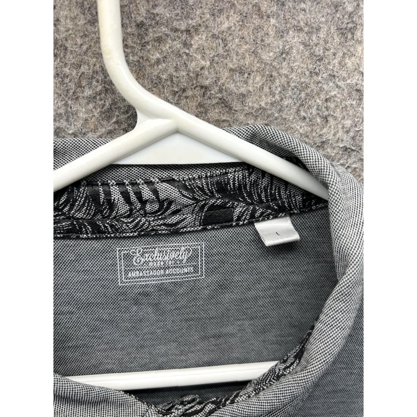 Vintage Exclusively Polo Shirt Mens Large Gray Solid Pocket Pima Cotton Knit Casual Size US L / EU 52-54 / 3 - 2 Thumbnail