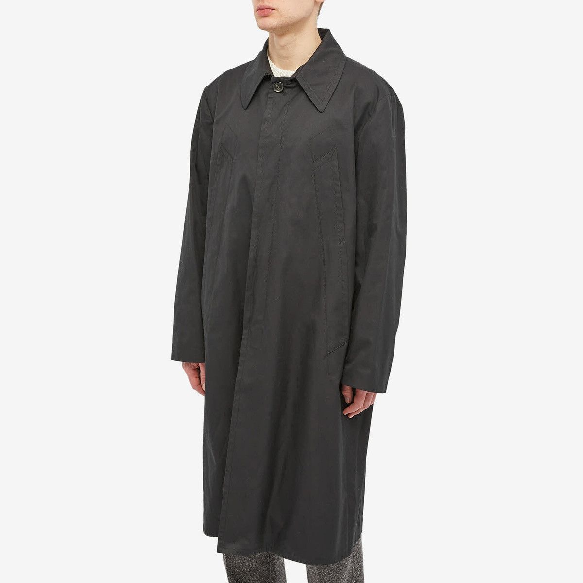 MM6 MM6 Maison Margiela Men's Trench Coat in Black Size US M / EU 48-50 / 2 - 2 Thumbnail