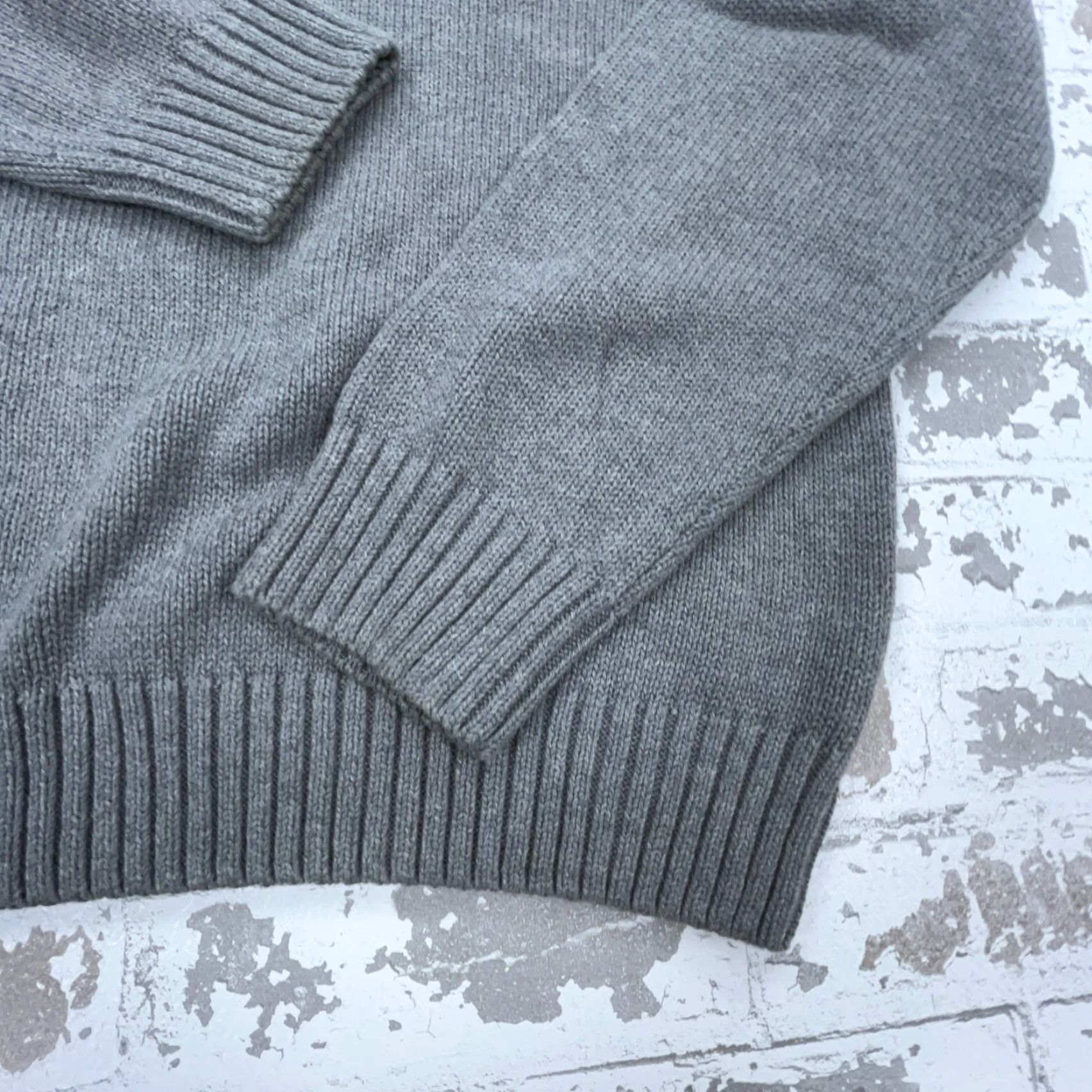 Chaps VINTAGE Chaps Sweater Men Medium Gray Red Henley Heavy Knit Holiday Fair Isle Nordic Size US M / EU 48-50 / 2 - 4 Thumbnail