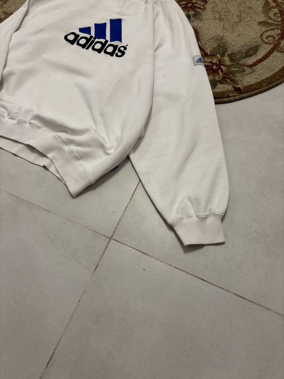 Adidas 90s Vintage Adidas Big Logo Crewneck Sweatshirt Size US XL / EU 56 / 4 - 9 Thumbnail