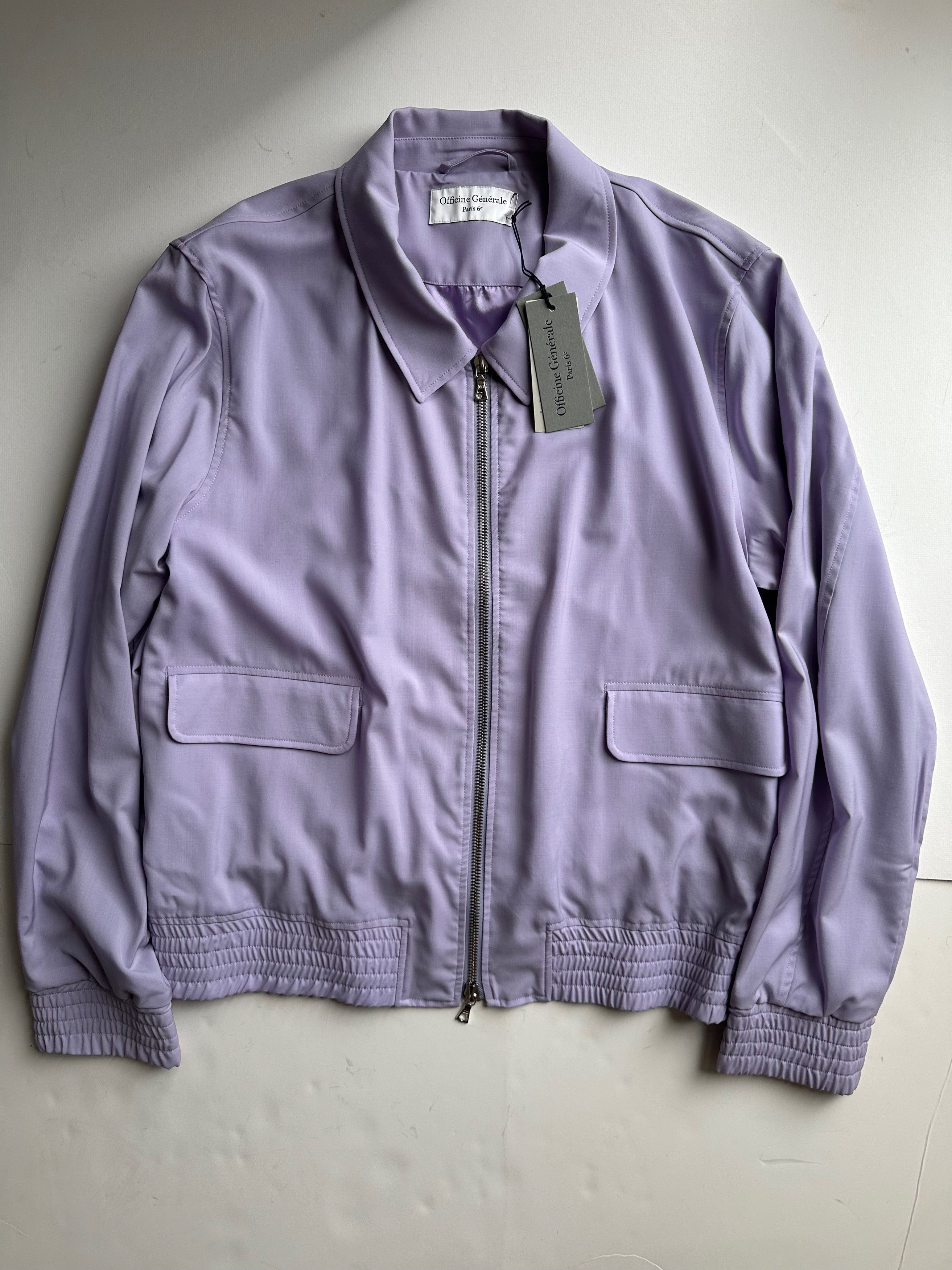 Officine Generale Officine Générale Marty Wool Jacket - Parme - XXL (NWT) Size US XXL / EU 58 / 5 - 1 Thumbnail