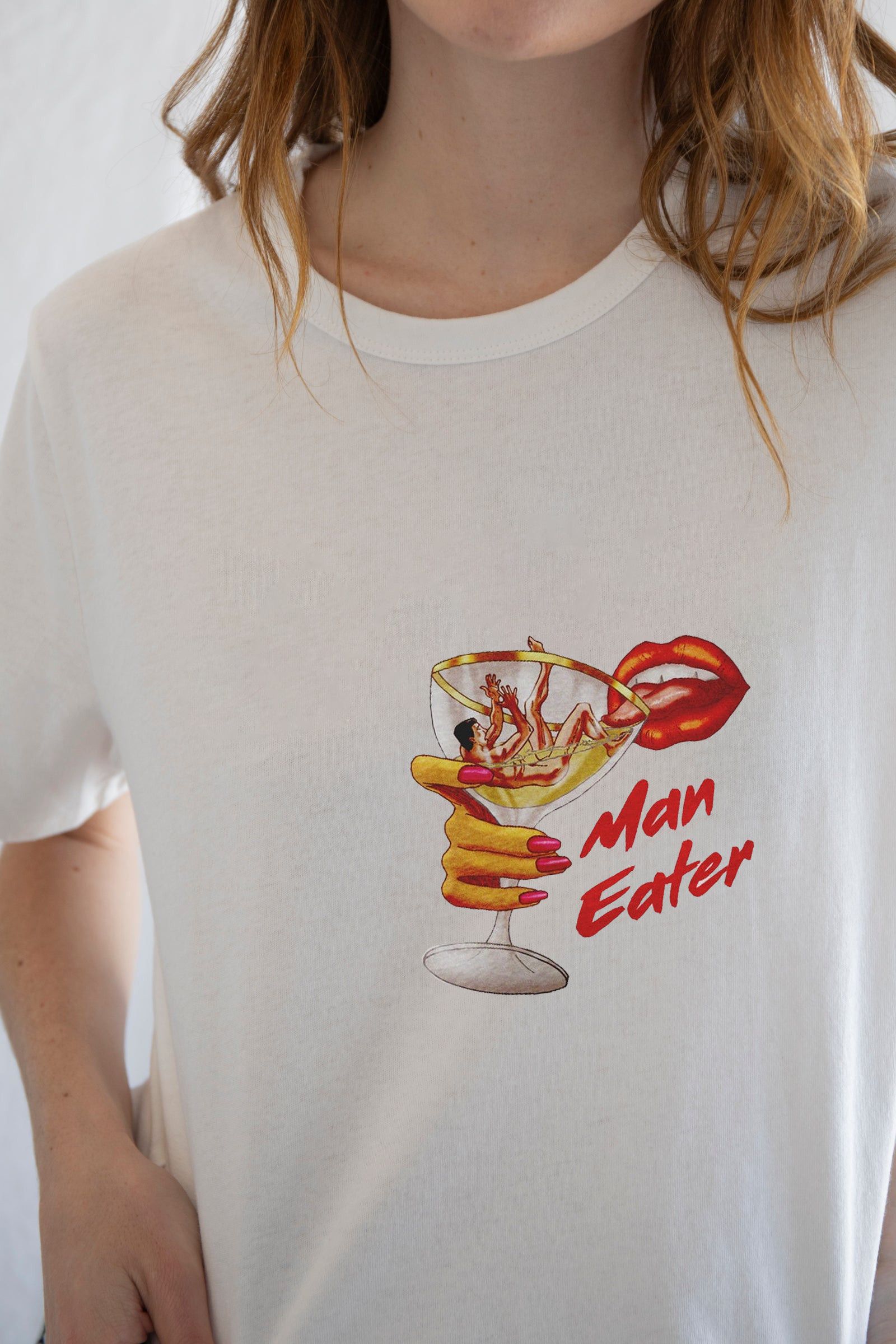 Designer × Vintage Man Eater Tee – 90s Attitude Meets Y2K Cute Energy Size M / US 6-8 / IT 42-44 - 3 Thumbnail