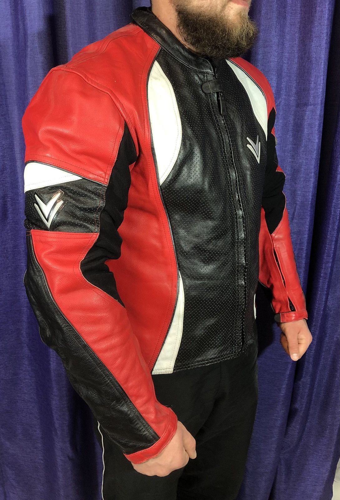 Ferrari × Honda × Yamaha Frank Thomas Motorcycle Leather Jacket Racing Size US L / EU 52-54 / 3 - 3 Thumbnail