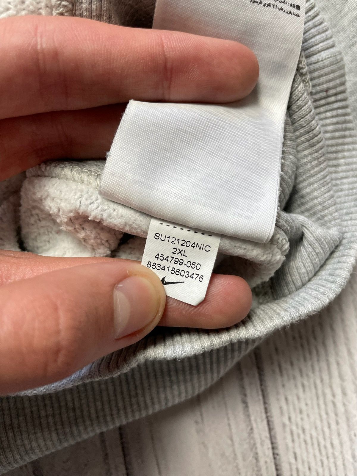 Nike × Vintage Vintage Nike Soccer hoodie Everton size XXL logo grey Size US XXL / EU 58 / 5 - 6 Thumbnail