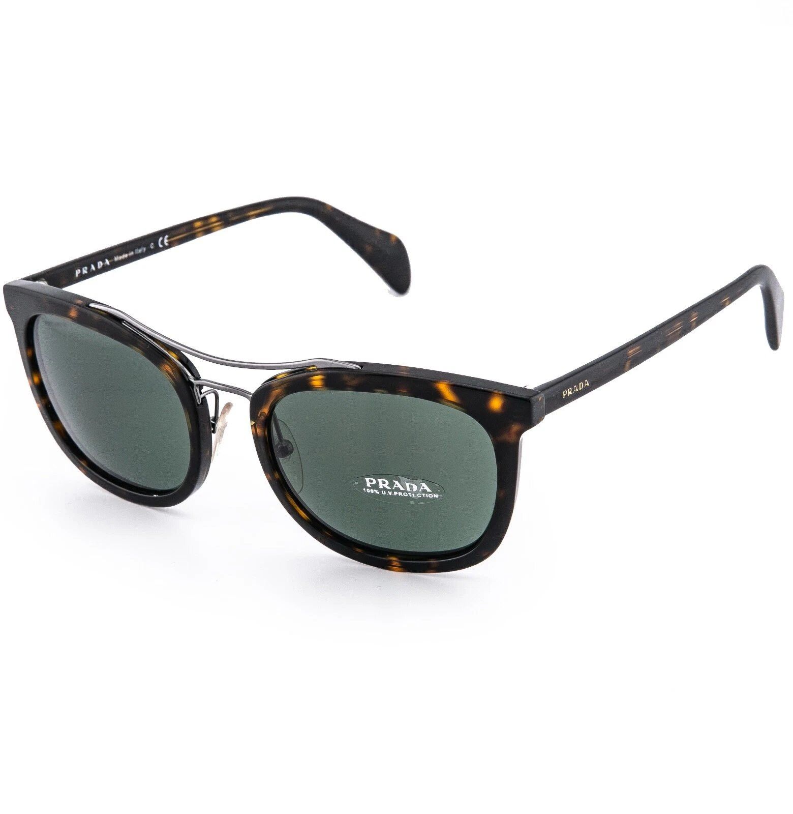 Prada PRADA 17Q SOCIETY Square Pilot PR17QS Tortoise Sunglasses Size ONE SIZE - 5 Thumbnail