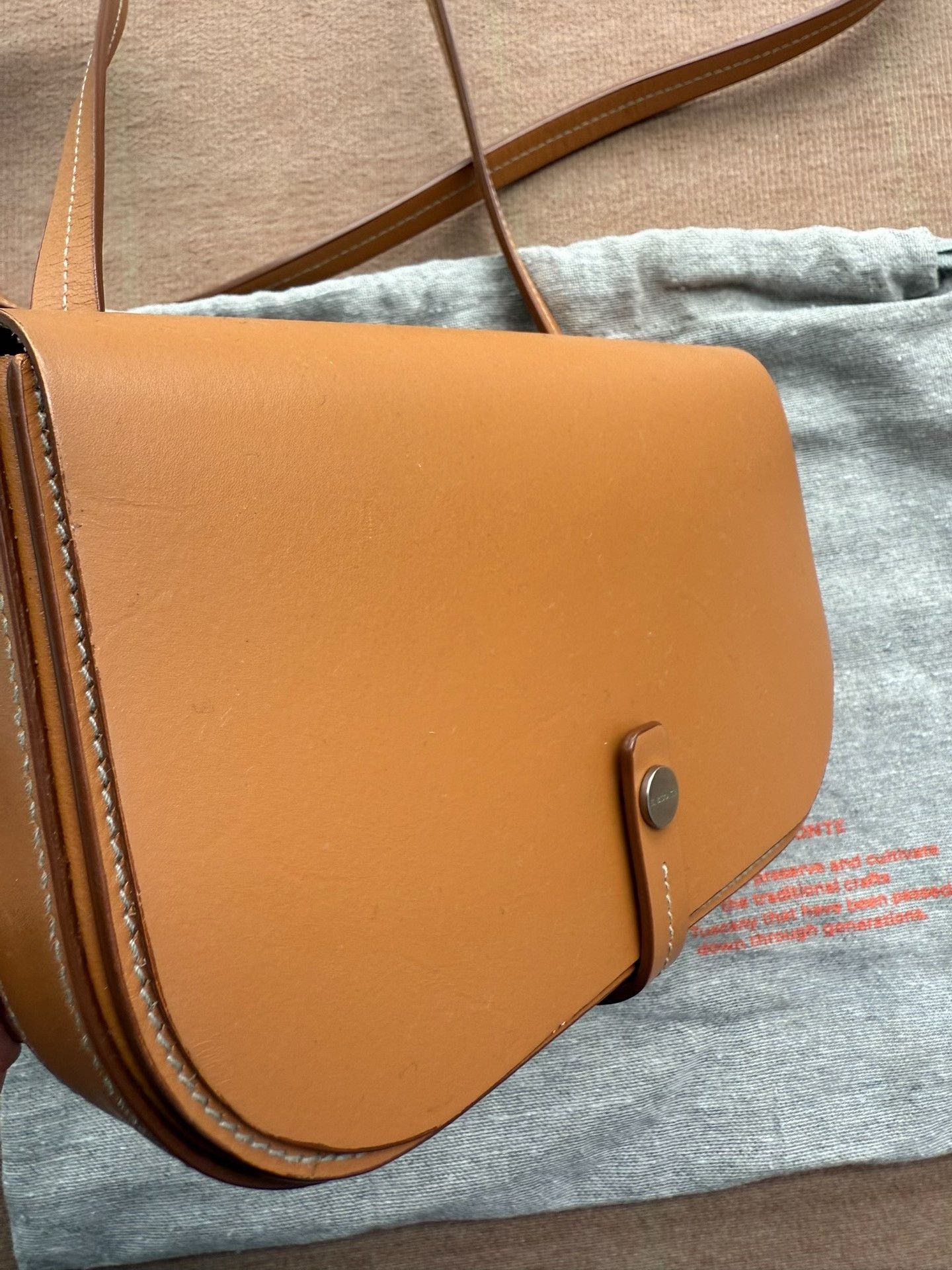 Ilbisonte Tan Leather Crossbody Bag in Brown, Men's — image 3 of 6