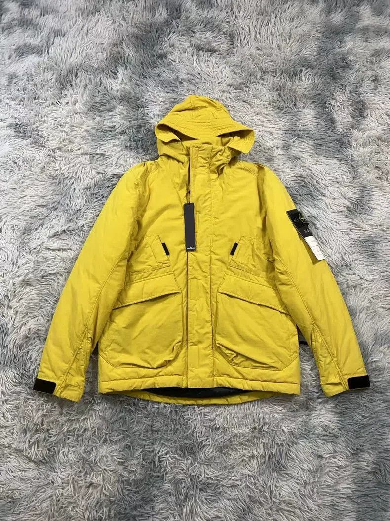 Stone Island Double Pocket Yellow Heated Cotton Jacket
