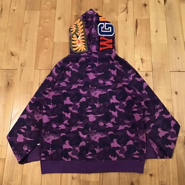 Bape × Nigo BAPE Fire camo shark full zip hoodie purple camo APE NIGO Size US S / EU 44-46 / 1 - 2 Thumbnail