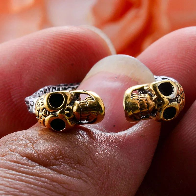 Designer × Jewelry Retro Skull Head Ring Size ONE SIZE - 5 Thumbnail