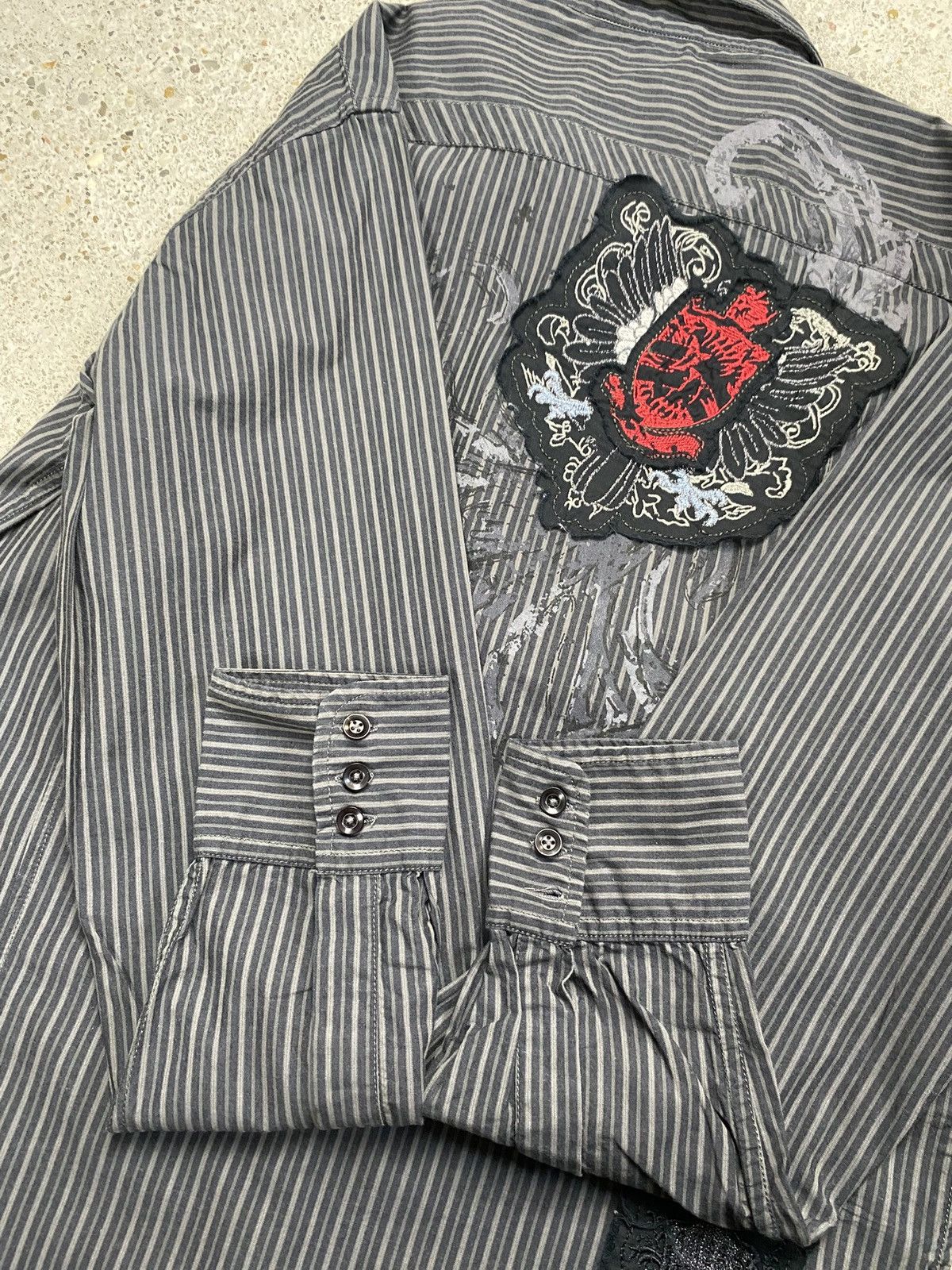 Affliction Vintage affliction striped shirt avant agrde archive vintage Size US M / EU 48-50 / 2 - 12 Thumbnail