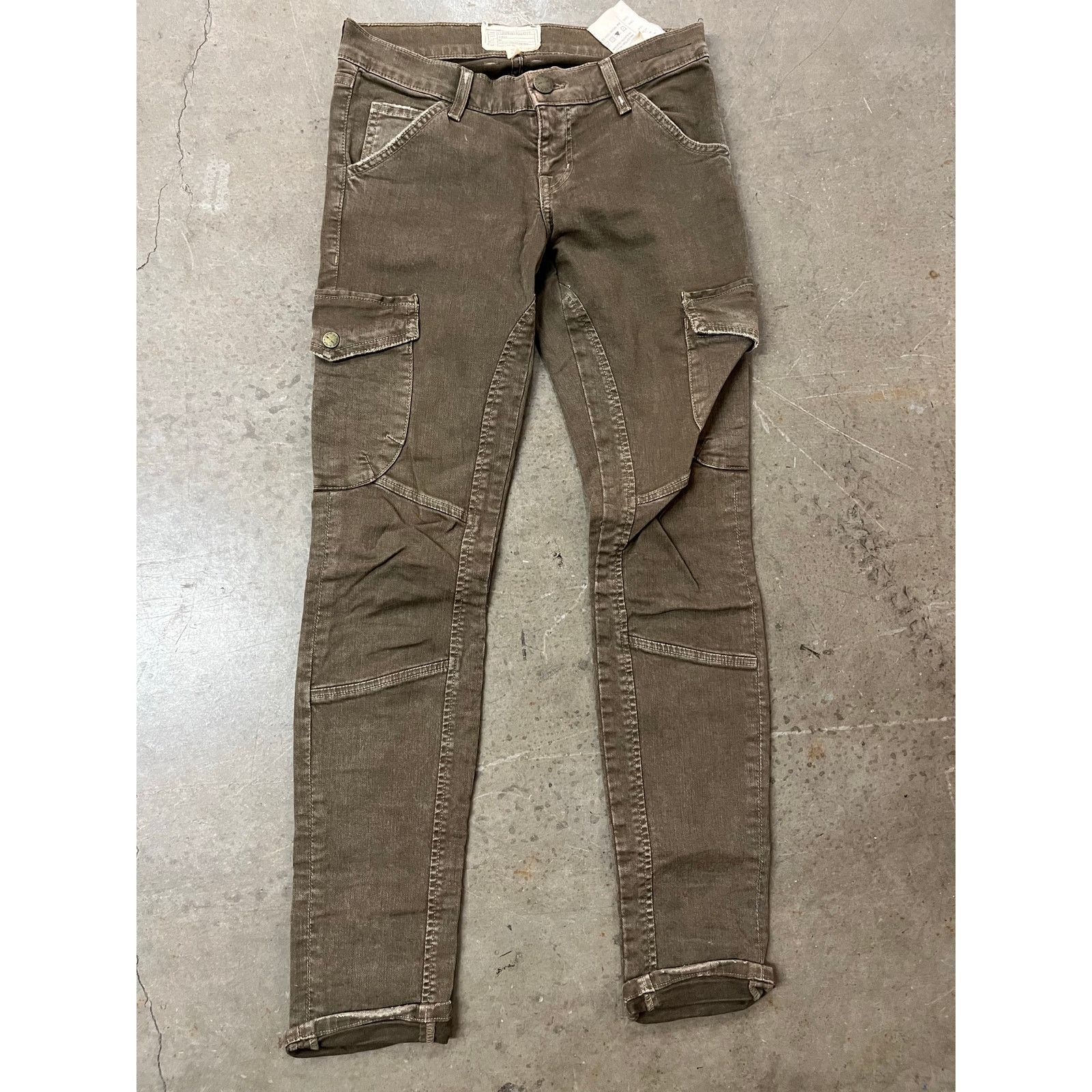 Current/Elliot Current Elliot-Skinny Cargo Pants /Low Rise/26 /Combat Green Size 26" / US 2 / IT 38 - 4 Thumbnail