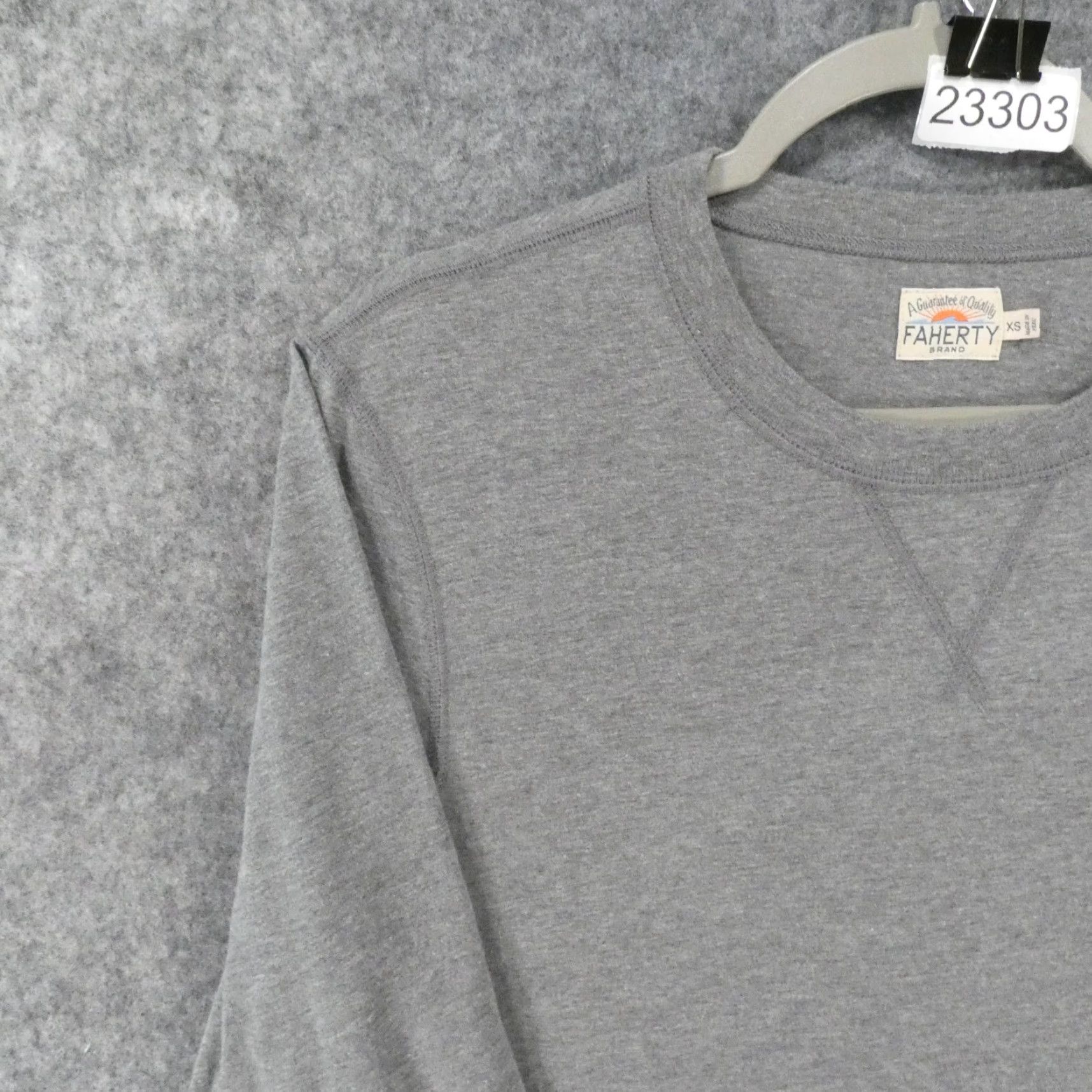 Faherty Faherty T-Shirt Mens XS Long Sleeve Gray Crew Neck Pullover Soft Cotton Blend, Modal, Polyester Blend - Regular Fit, Solid, Vintage No Size US XS / EU 42 / 0 - 3 Thumbnail