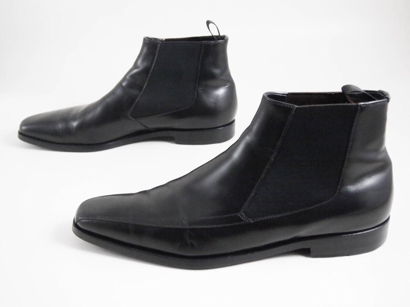 Prada Prada Chelsea Ankle Boots Black Leather Size US 7 EU 40 Size US 7 / EU 40 - 2 Thumbnail