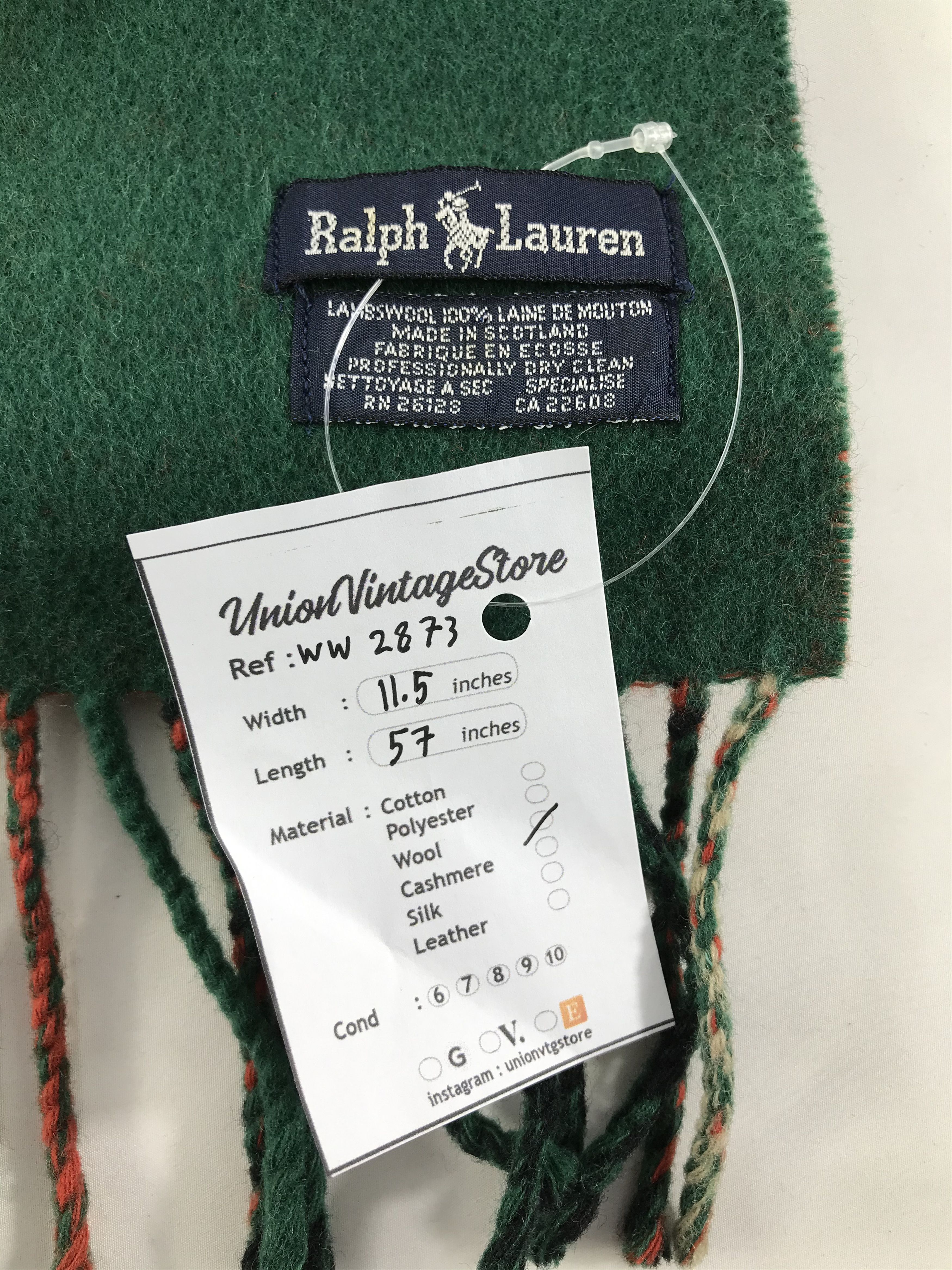 Polo Ralph Lauren × Vintage Polo Ralph Lauren Scarf / Muffler / Neckwear - WW2873 Size ONE SIZE - 5 Thumbnail
