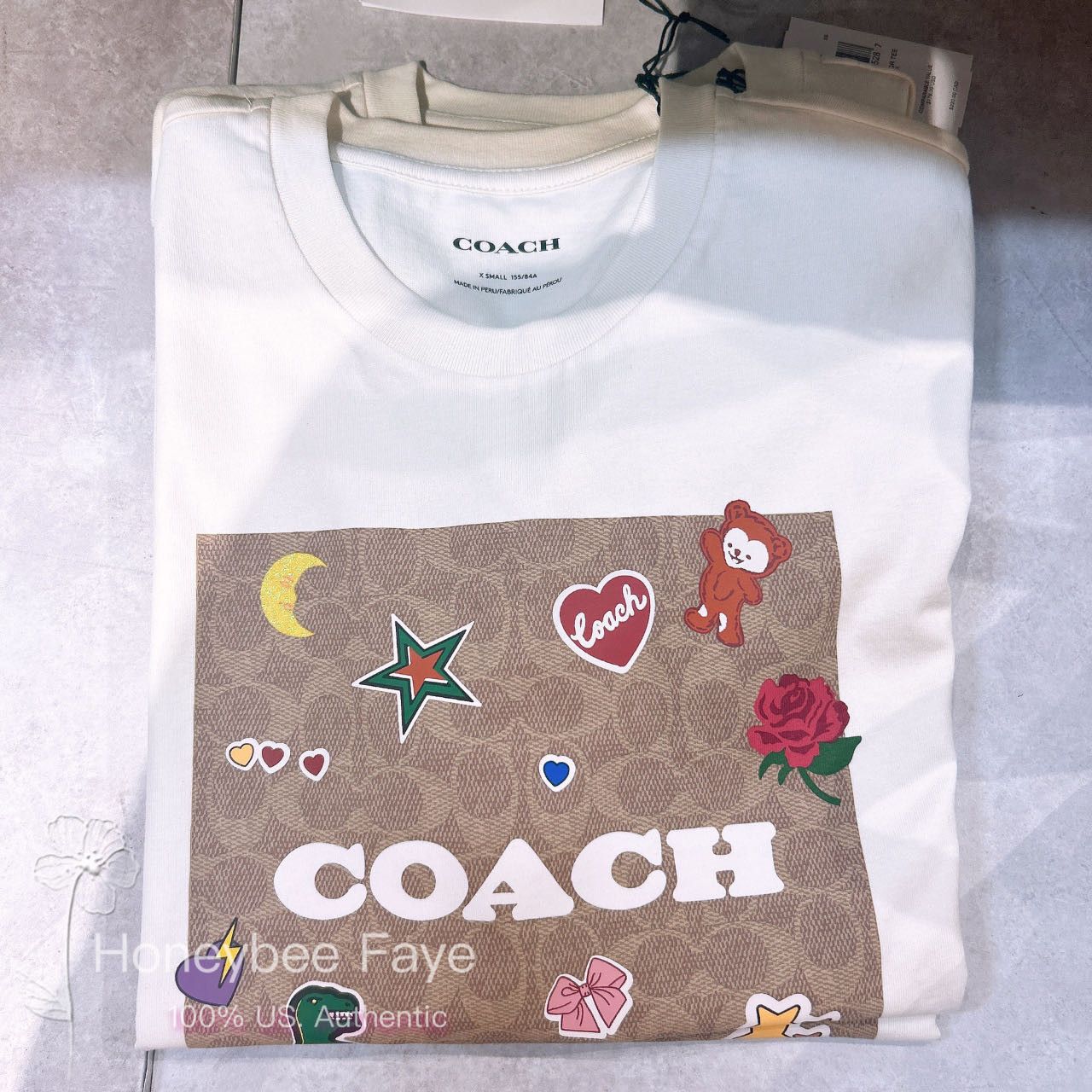 Coach Space Patch T-Shirt XS selling