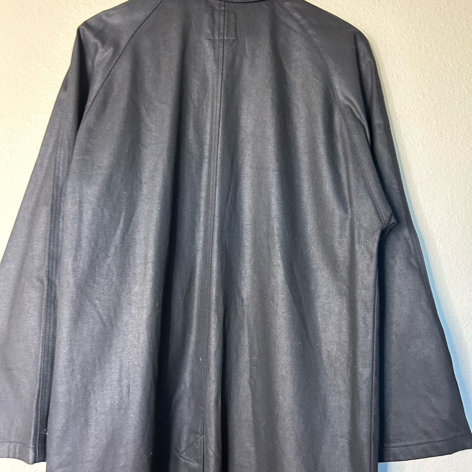 Zara Zara NWT Coat Trench Black Coated Denim Oversized Goth Sz XS Size XS / US 0-2 / IT 36-38 - 8 Thumbnail