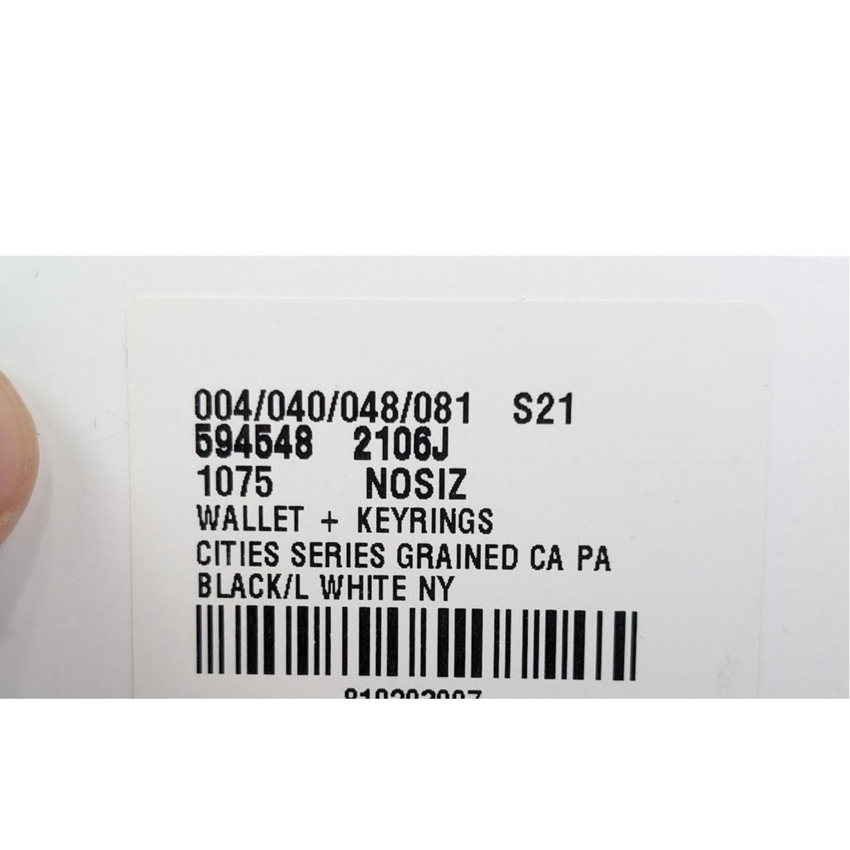 Balenciaga o1rshd1 Q:2/Size:OS/ Cities Wallet & Keyrings in Black/White Size ONE SIZE - 11 Thumbnail
