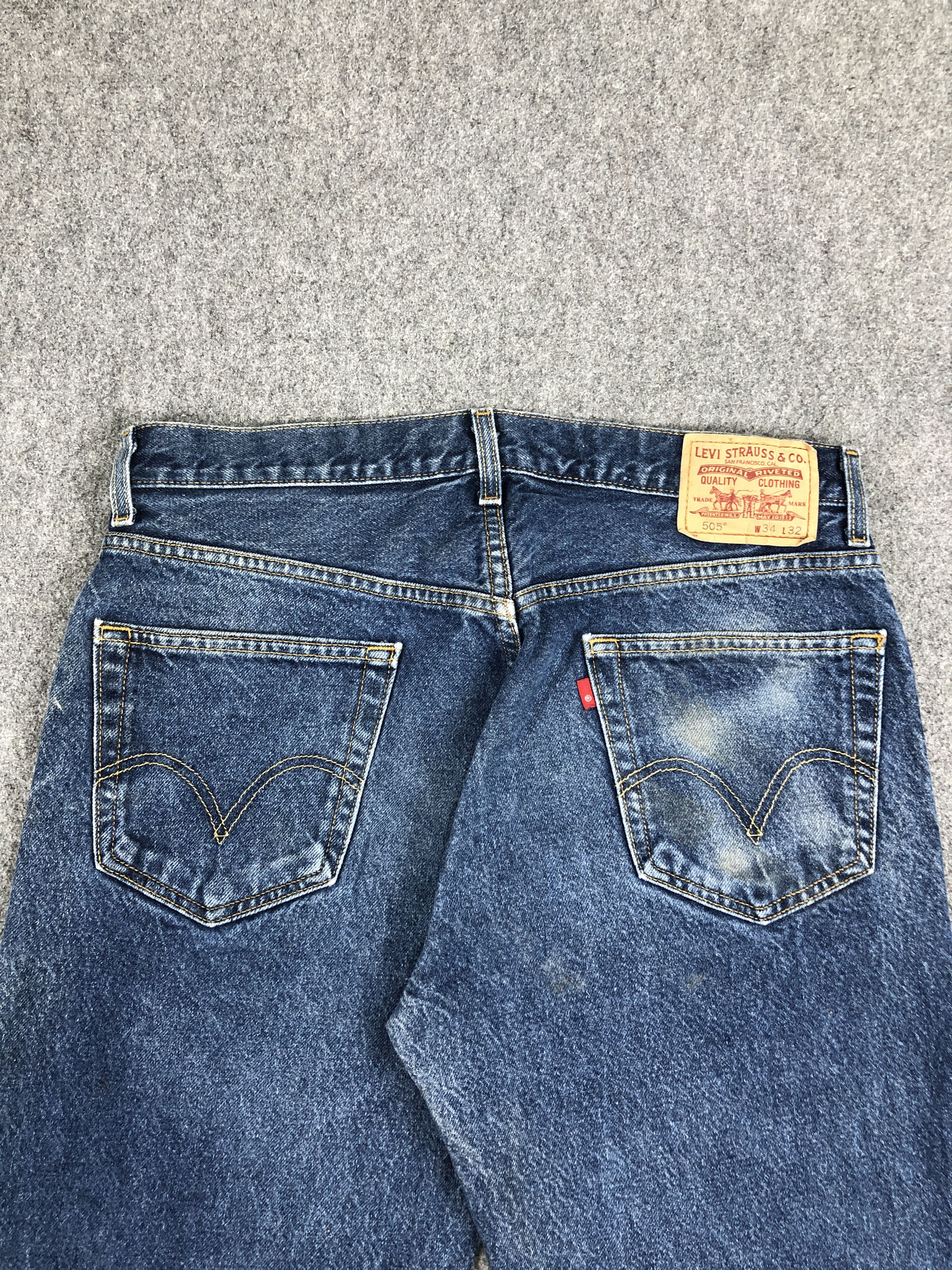 Levi's Vintage Levis 505 Faded Blue Jeans DP2240 Size US 34 / EU 50 - 4 Thumbnail