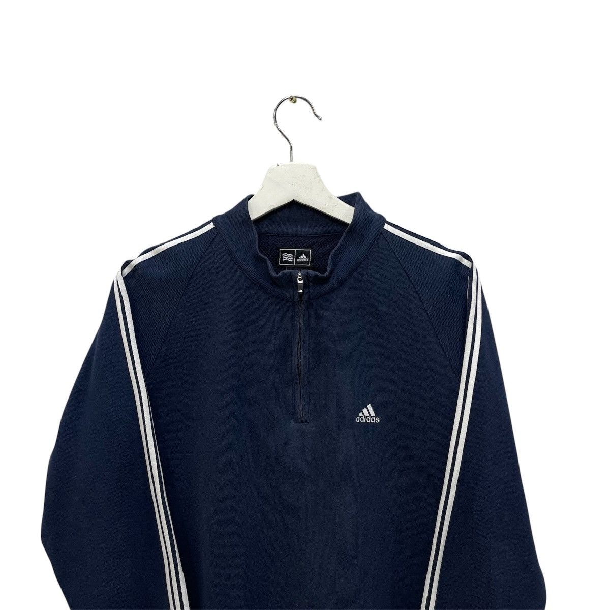 Adidas Vintage adidas y2k sweatshirt halfzip logo embroidery rare! Size US M / EU 48-50 / 2 - 2 Thumbnail