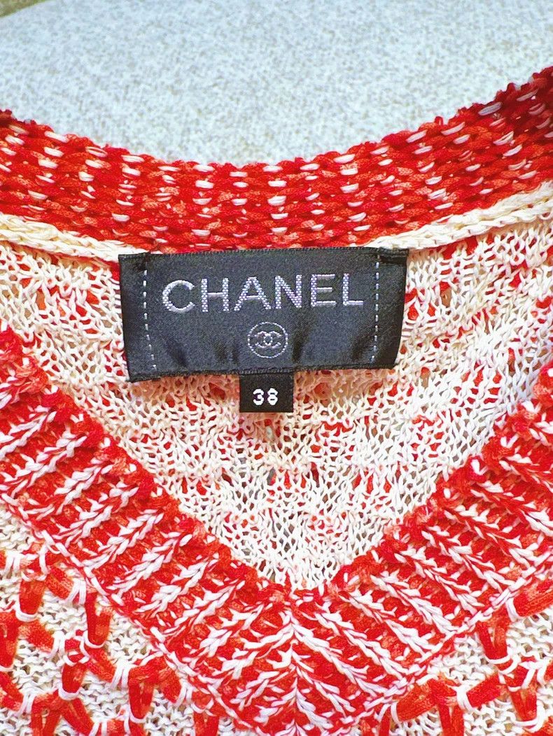 Chanel Chanel 17P red and white double-layer braided short sleeve Size XS / US 0-2 / IT 36-38 - 4 Thumbnail