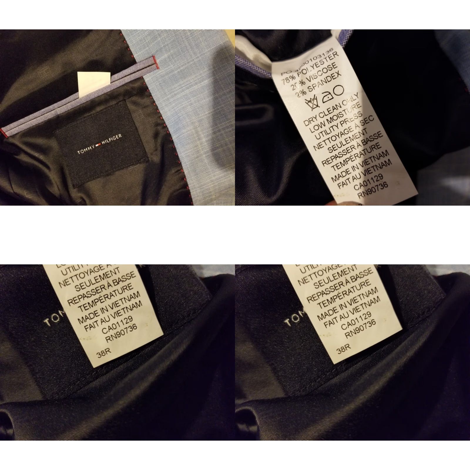 Tommy Hilfiger Mens Tommy Hilfiger Blazer Jacket 38R Blue Size 38R - 8 Thumbnail