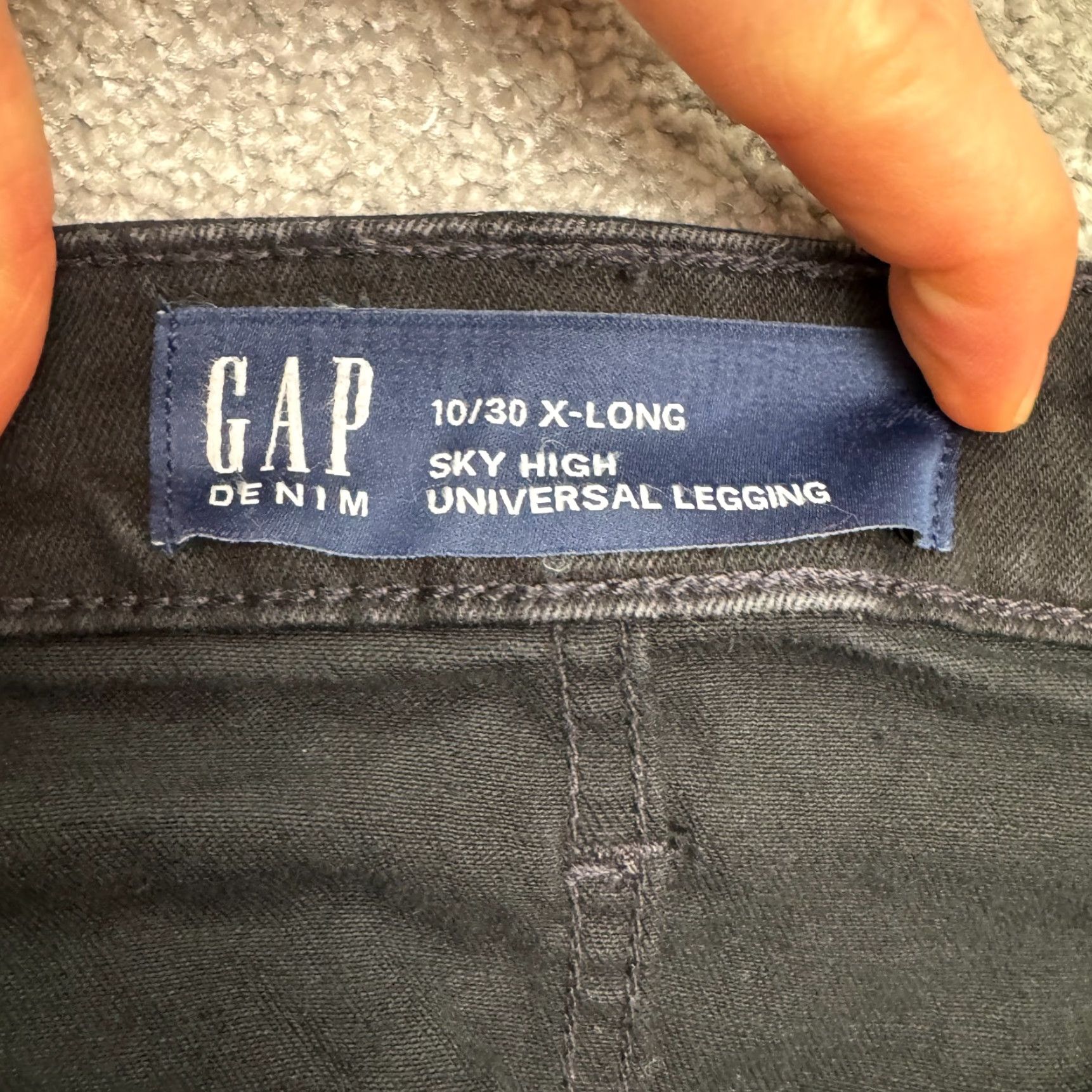 Gap Gap Sky High Universal Legging Button Fly Jeggings Womens 10/30 Black Stretch Size 32" / US 10 / IT 46 - 6 Thumbnail