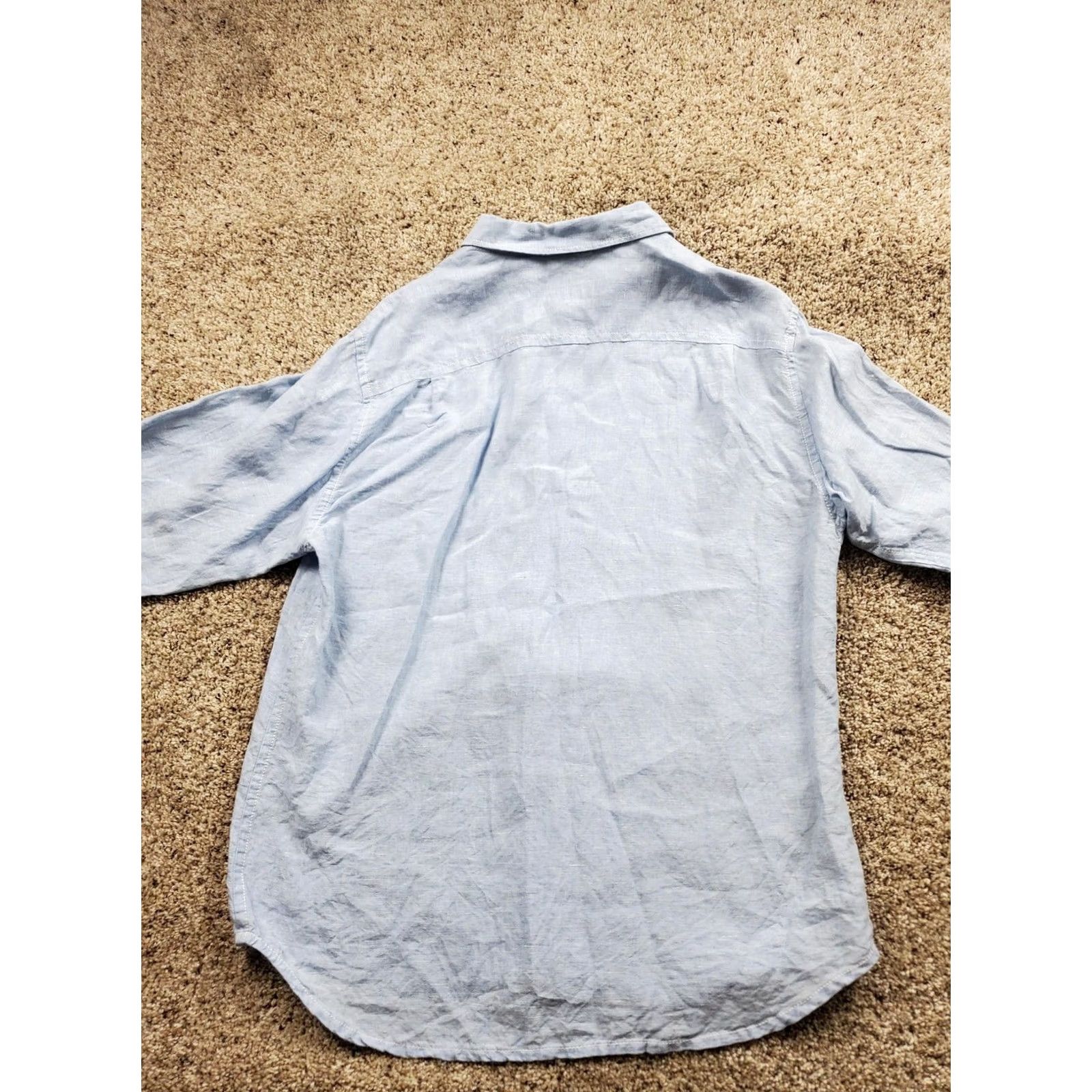 Tommy Bahama Tommy Bahama Shirt Mens Large Blue 100% Linen Long Sleeve Relax Casual Shirt Size US L / EU 52-54 / 3 - 7 Thumbnail
