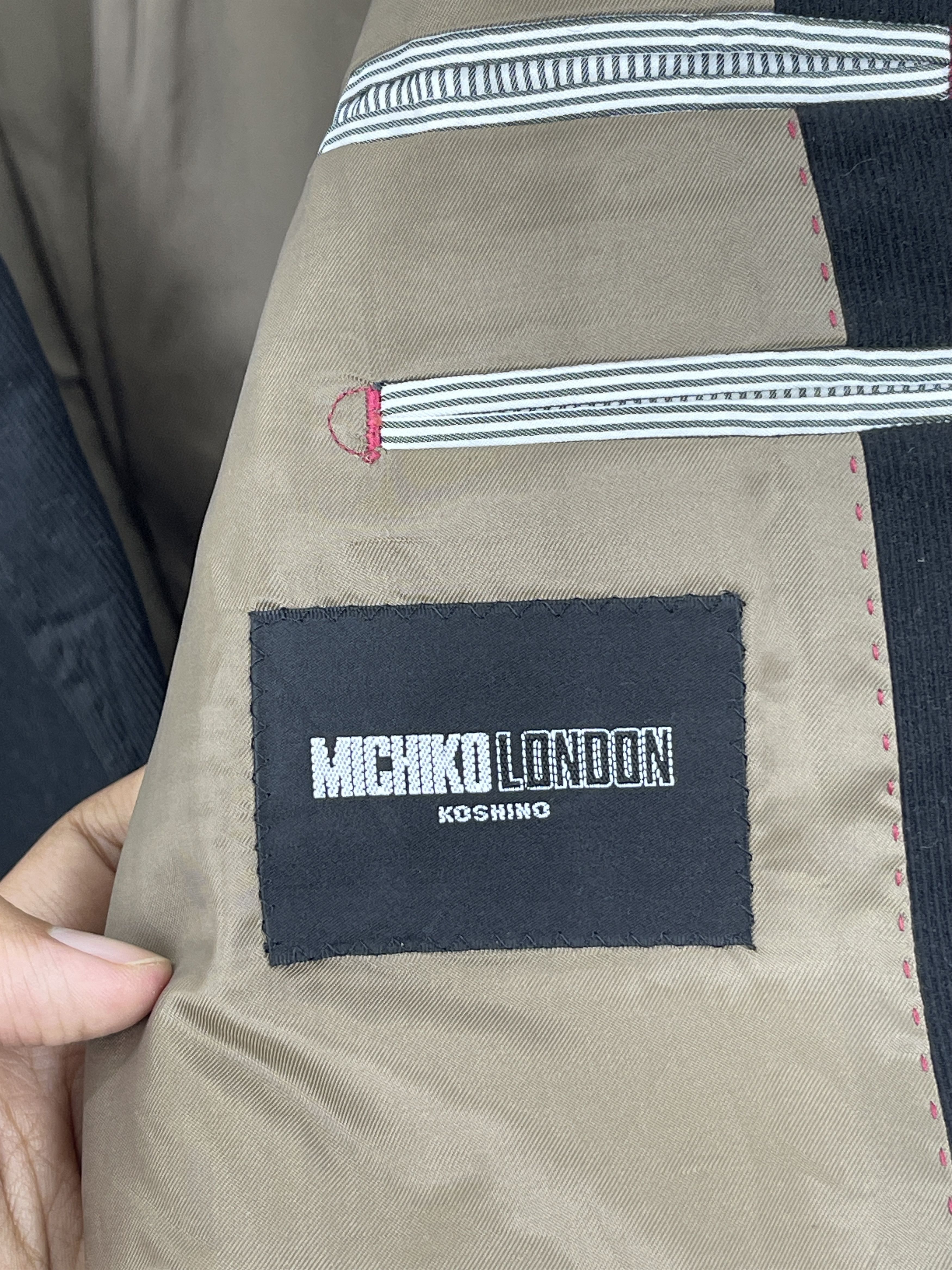 Michiko Koshino Vintage Michiko London Corduroy Black Jacket JA0048 Size US M / EU 48-50 / 2 - 6 Thumbnail
