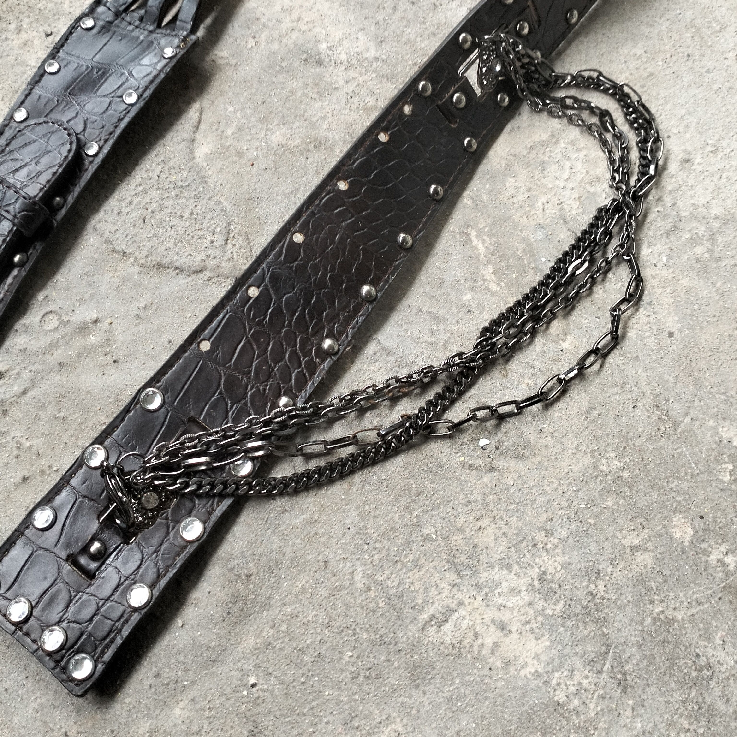 If Six Was Nine × Japanese Brand × Vintage SNAKESKIN CHAIN BELT Size ONE SIZE - 5 Thumbnail