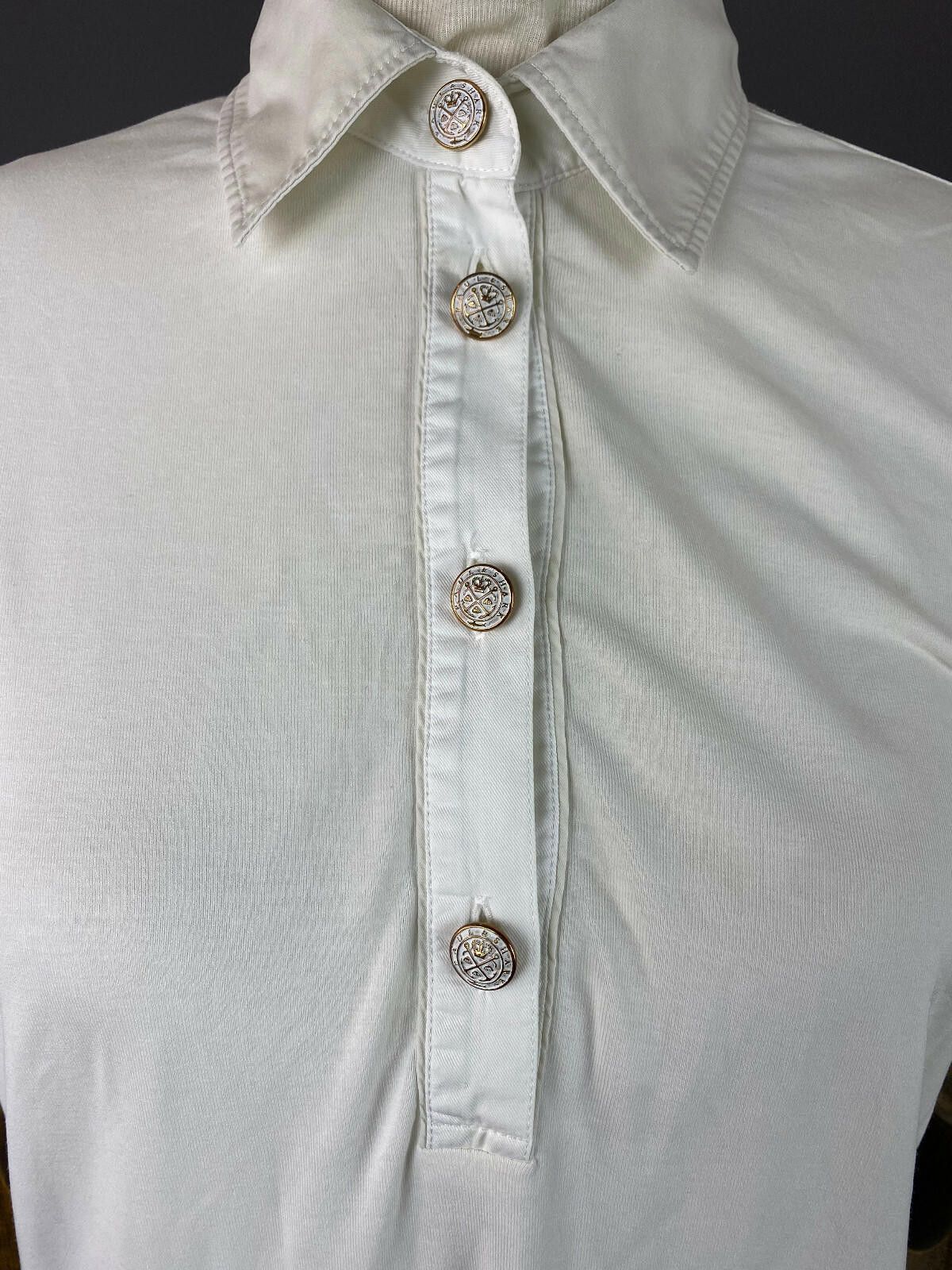 Paul & Shark Paul & Shark White Cotton Blend Blouse Shirt Size XXL Size XXL / US 16-18 / IT 52-54 - 2 Thumbnail