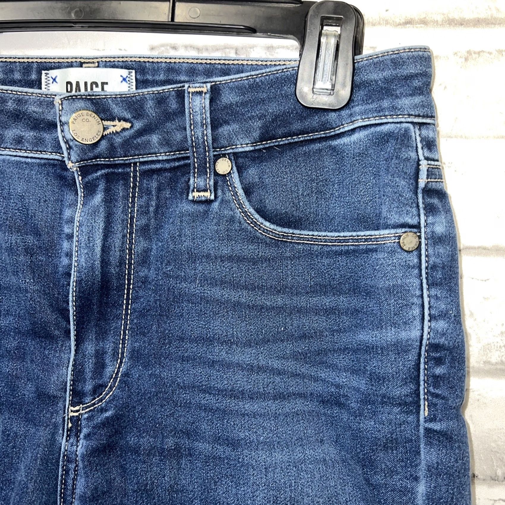 Paige Paige Denim Co Jeans Womens Slim Ankle Blue 27in Inseam 28 Regular Cotton Blend Stretch N/A Size 28" / US 6 / IT 42 - 2 Thumbnail