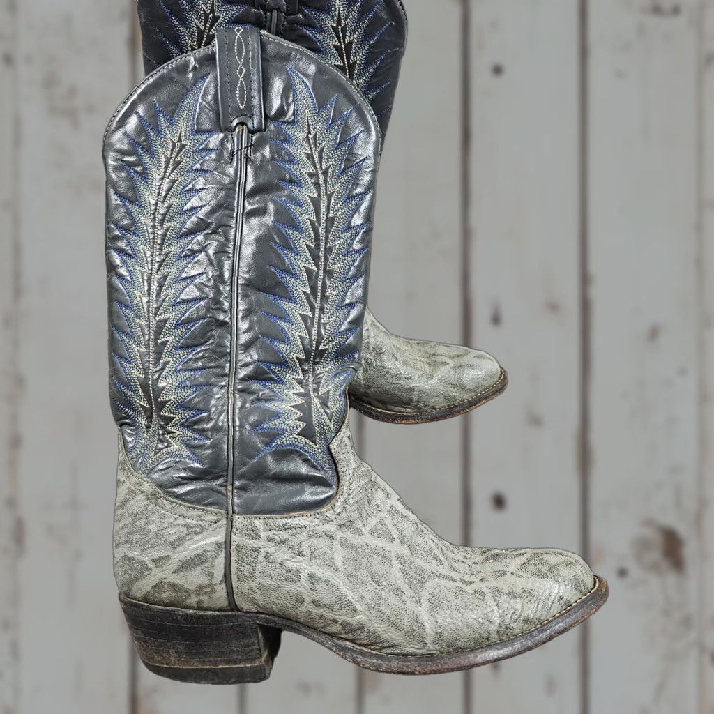 VINTAGE Tony Lama Boots Men Size 7D Western Cowboy Leather Exotic