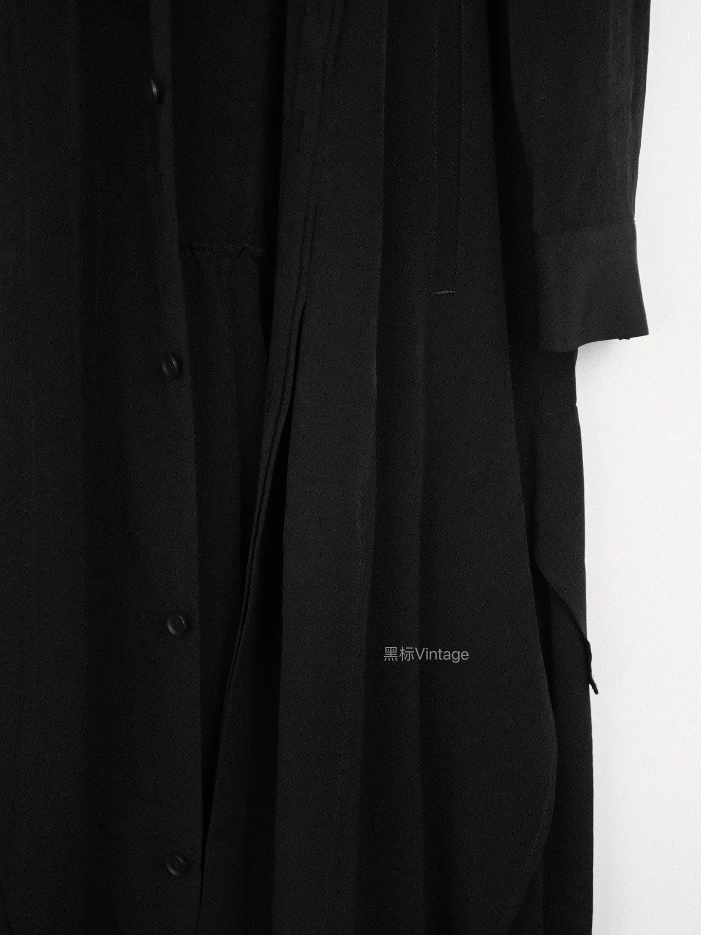 Yohji Yamamoto Yohji Yamamoto 25aw Vintage Triacetate Asym Shirt Dress Size S / US 4 / IT 40 - 3 Thumbnail