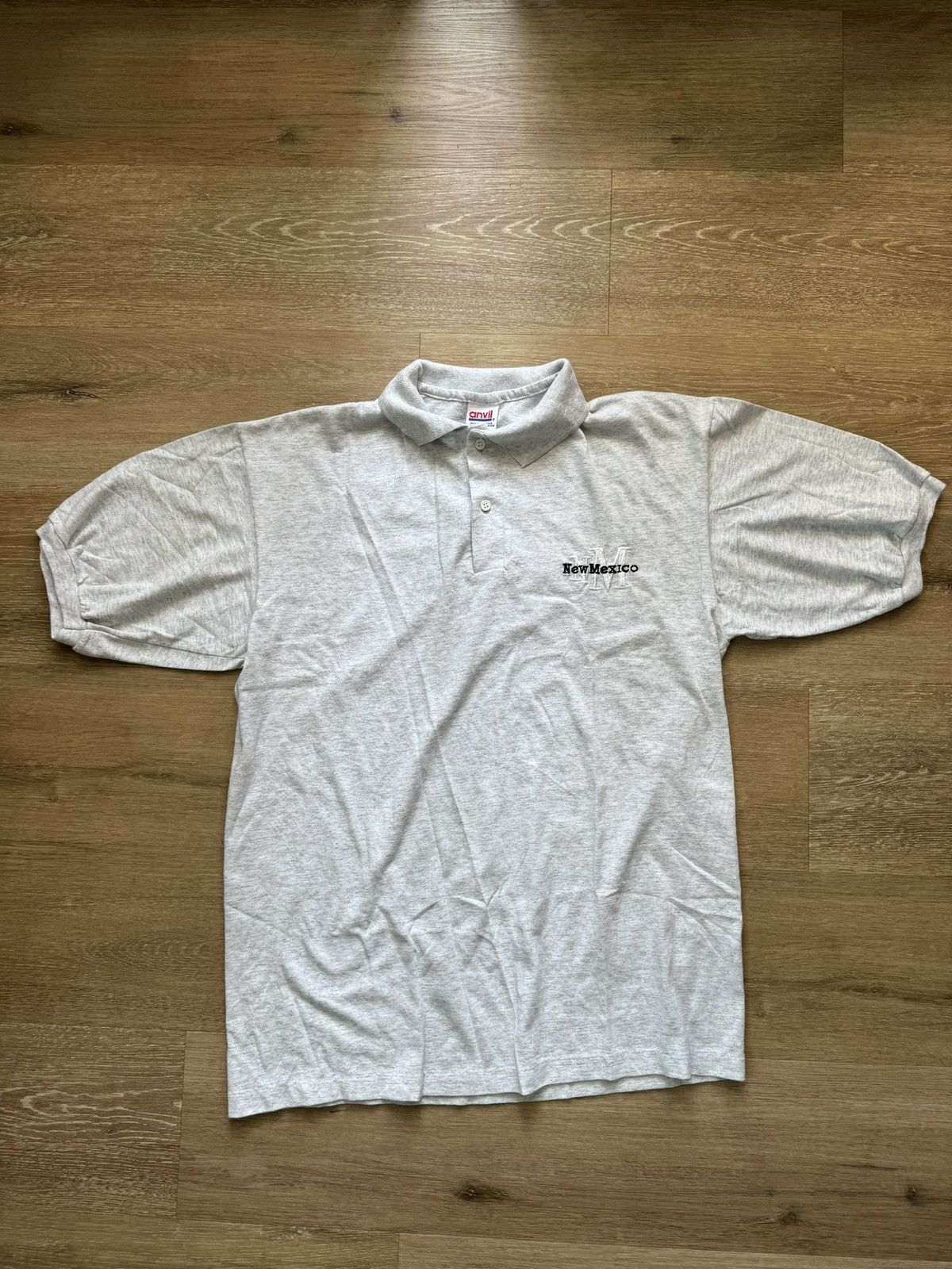 Anvil Vintage New Mexico Embroidered Logo 2-Button Polo Size US L / EU 52-54 / 3 - 2 Thumbnail