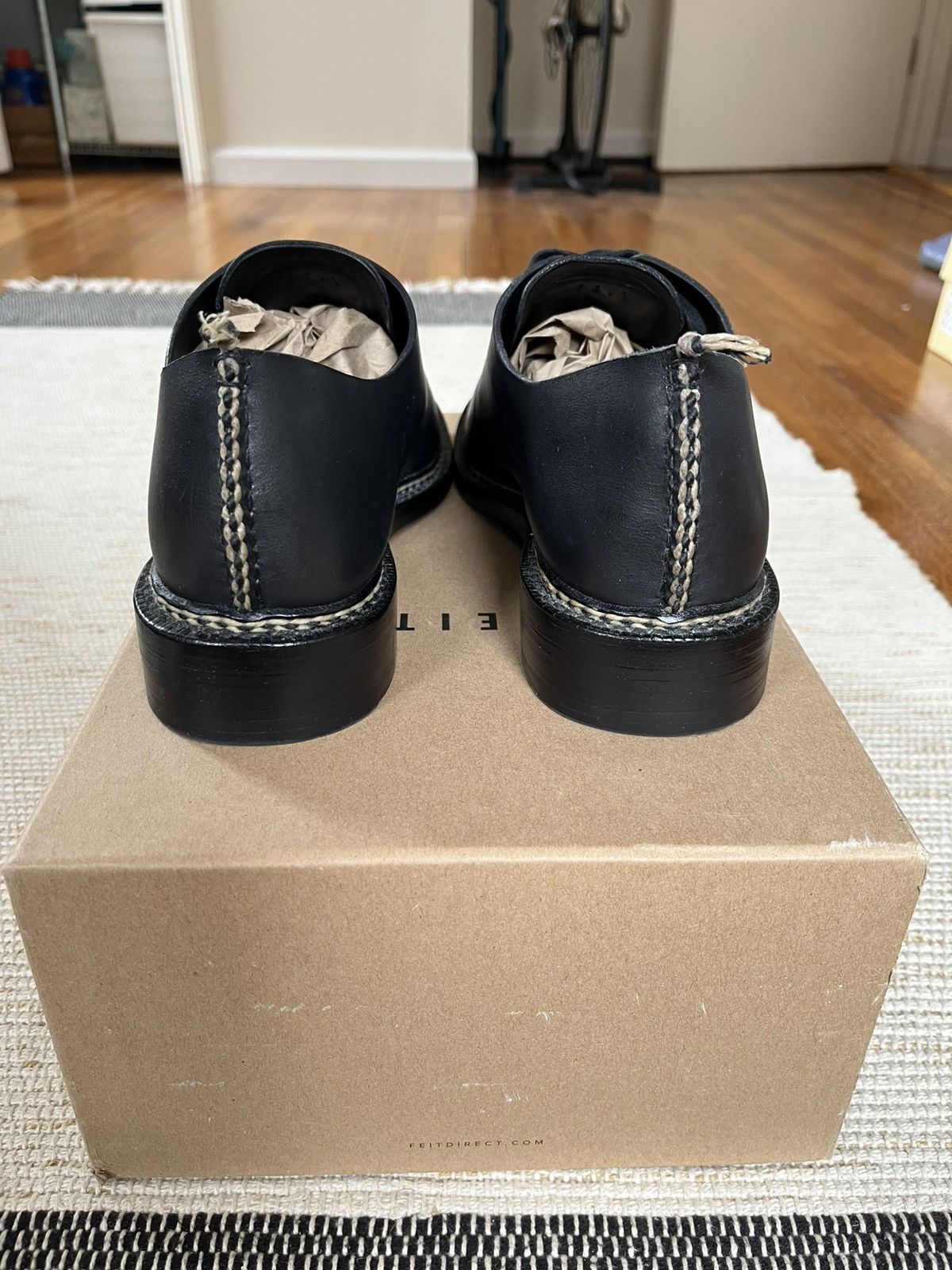 Feit Feit hand sewn black leather seamless oxfords (c. 2018?) Size US 9 / EU 42 - 7 Thumbnail