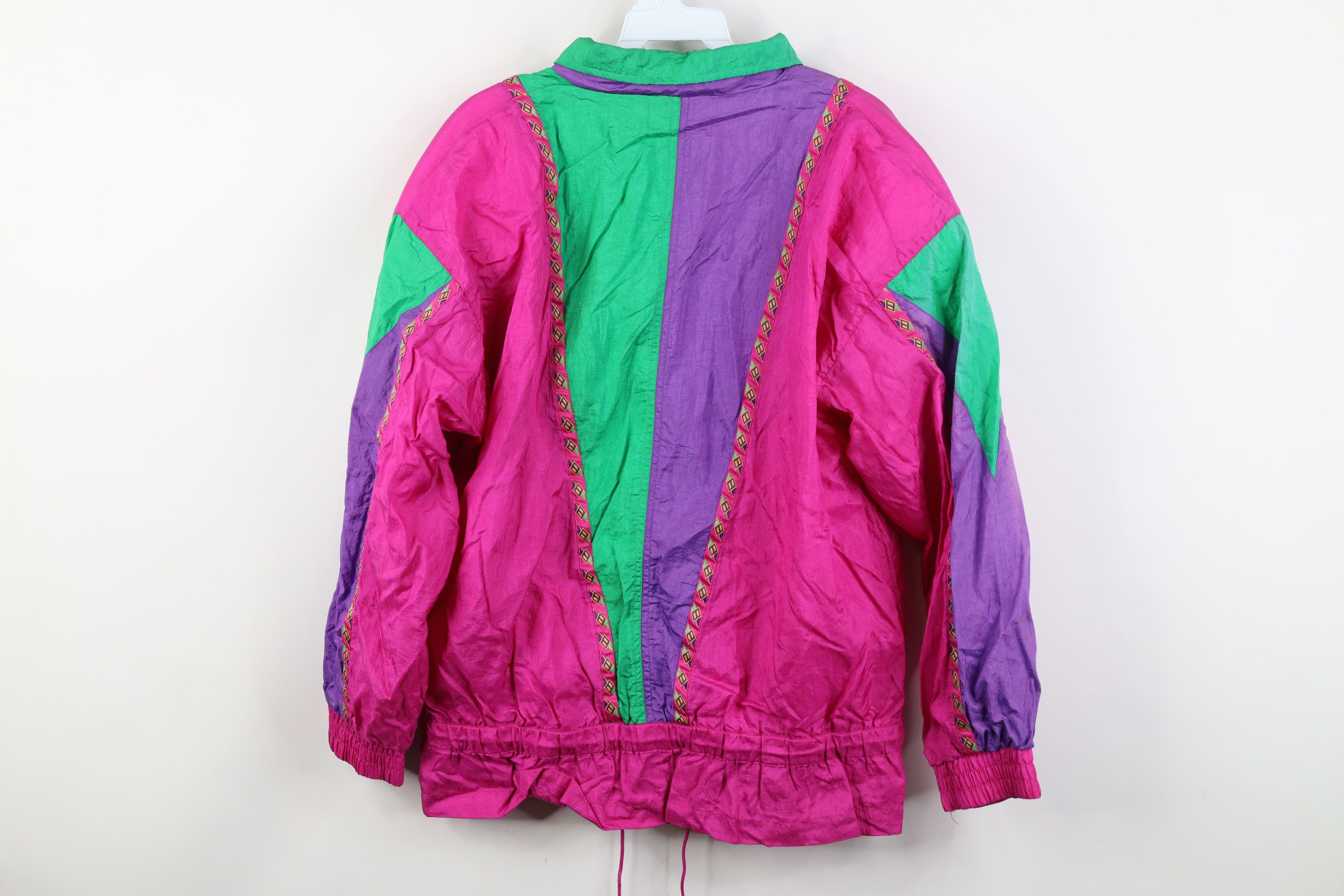 Vintage Vintage 90s Streetwear Southwestern Windbreaker Jacket Size XL / US 12-14 / IT 48-50 - 13 Thumbnail