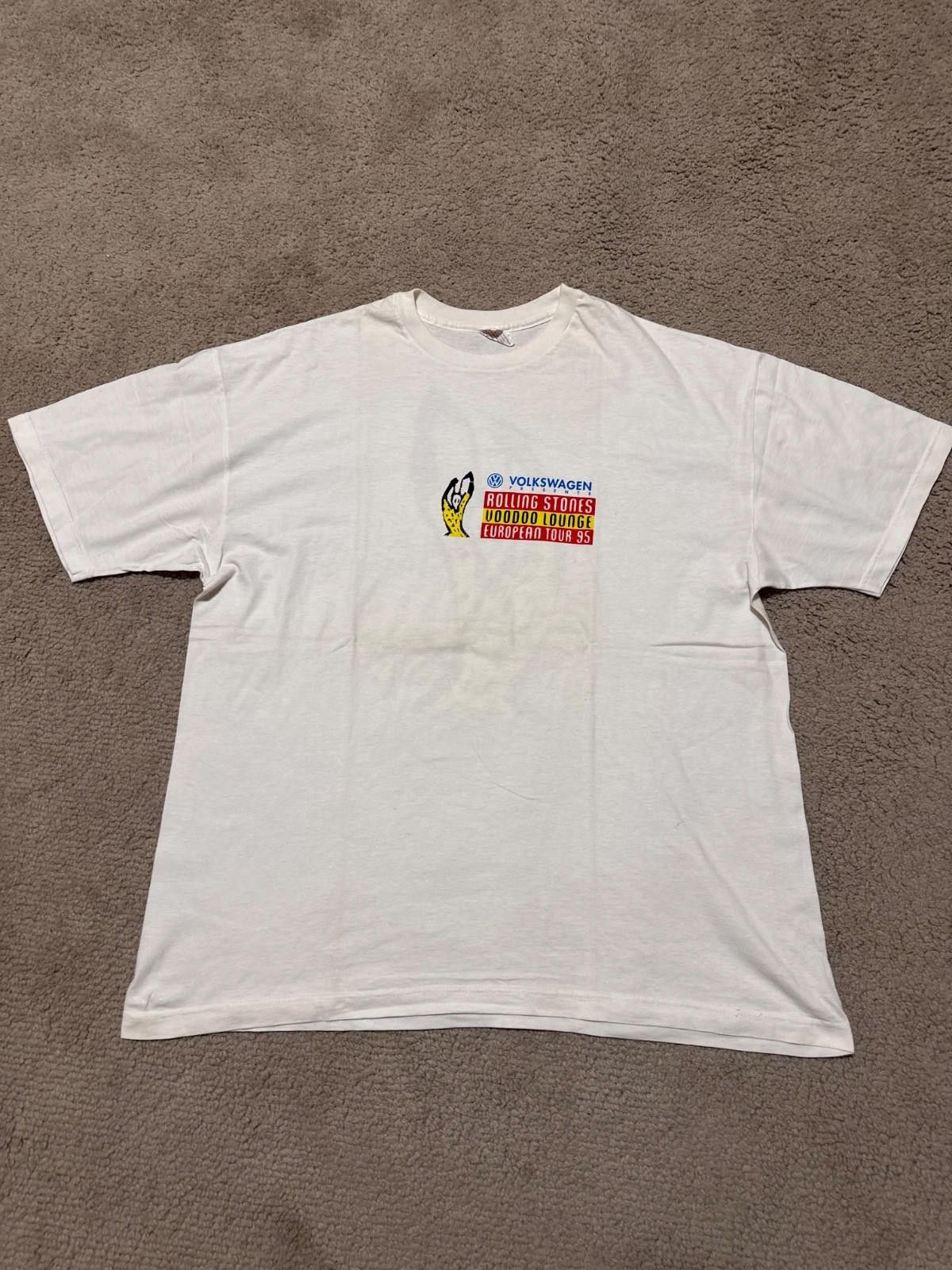 ROLLING STONES VOODOO LOUNGE EUROPEAN TOUR 95 WHITE FITS XL